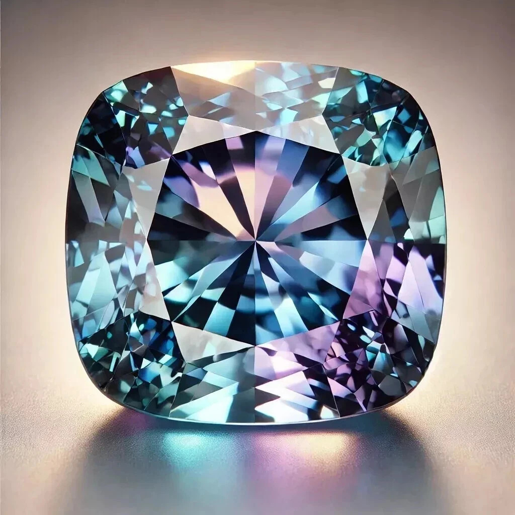 Natural Certified Alexandrite Color Change 9.35 Ct+ Cushion Cut Loose Gemstone