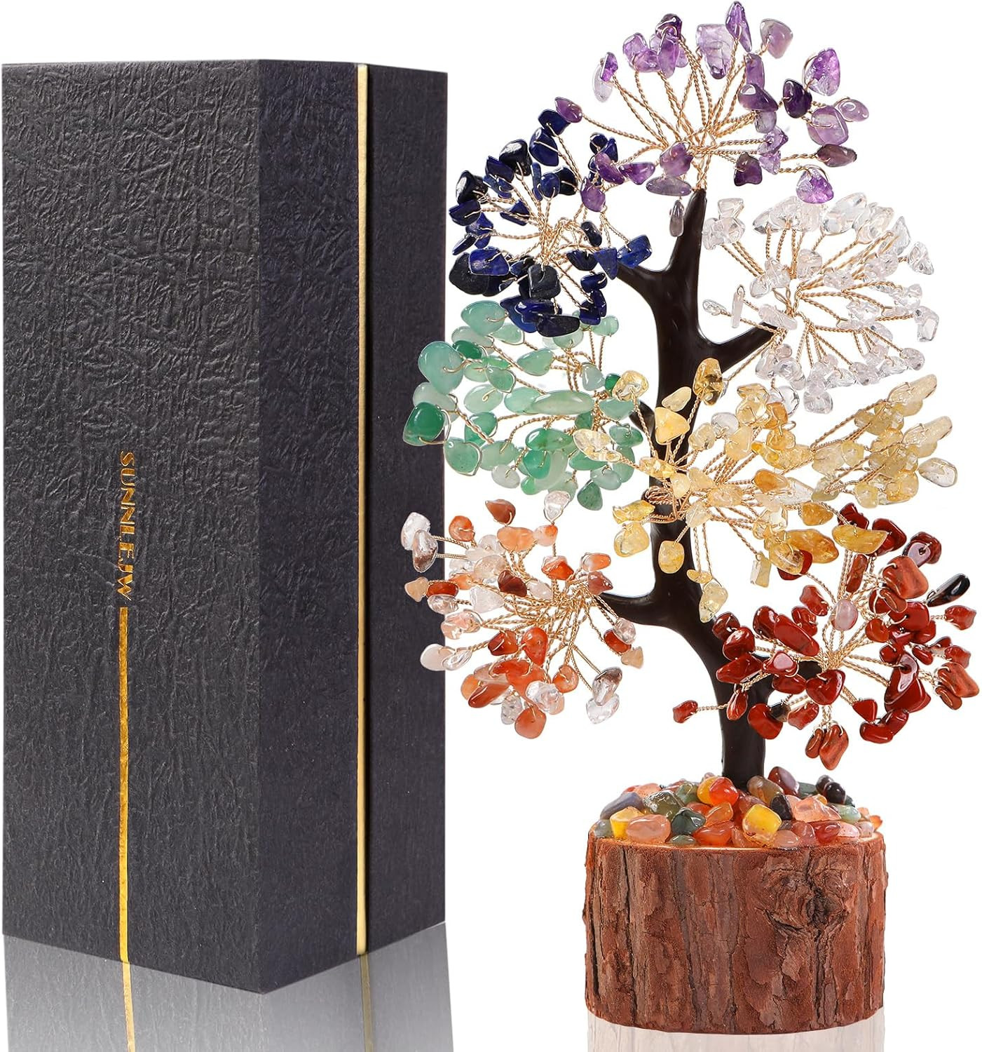 7 Chakra Crystal Tree of Life,Handmade Birthday Gifts for Women Mom Sister Boss,