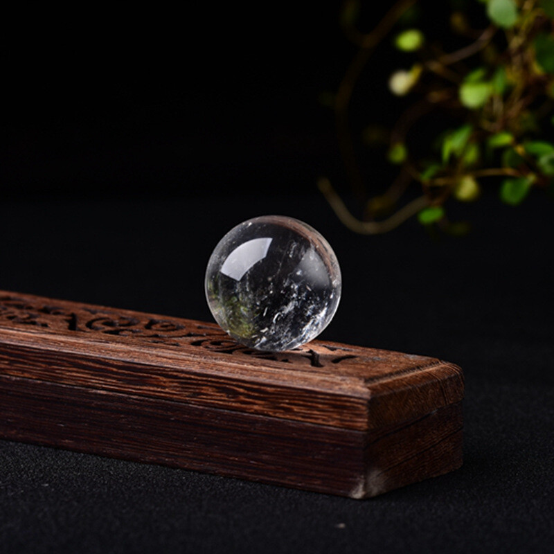 40mm Natural Clear Quartz Crystal Sphere Stone Chakra Healing Energy Ball + Base
