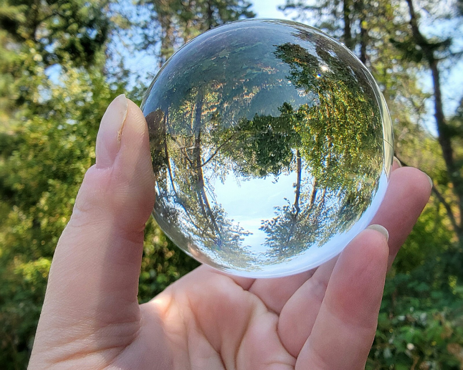 80mm Large Crystal Ball, Clear Crystal Quartz Glass Sphere, 3.15 Inch