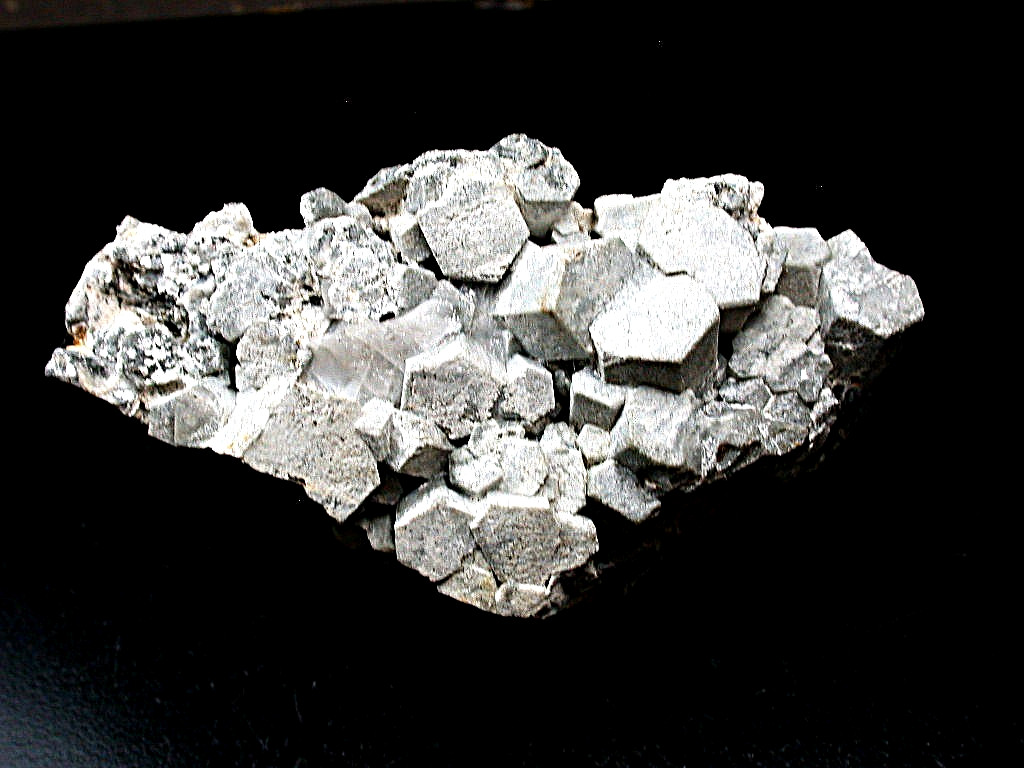 MINERALS : RARE NEPHELINE CRYSTAL GROUP ON MATRIX FROM JEBEL BOU AGRAO, MOROCCO