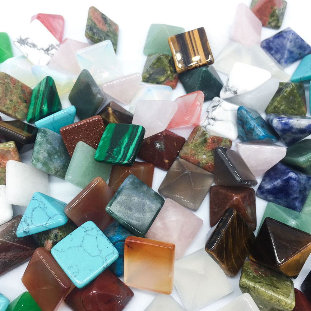 Wholesale 2024 New Chakra Pyramid Natural Stone Crystal Healing Spirituality