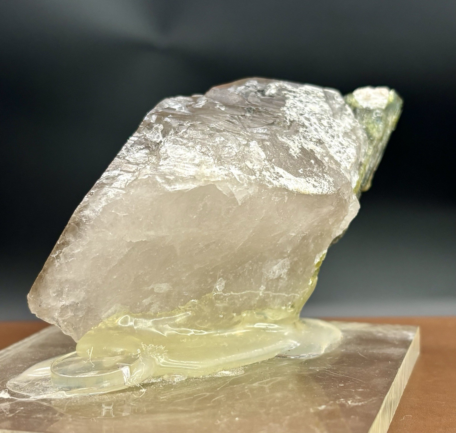 Verdelite Green Tourmaline Crystal Smoky Quartz Mineral Specimen Display Kunar