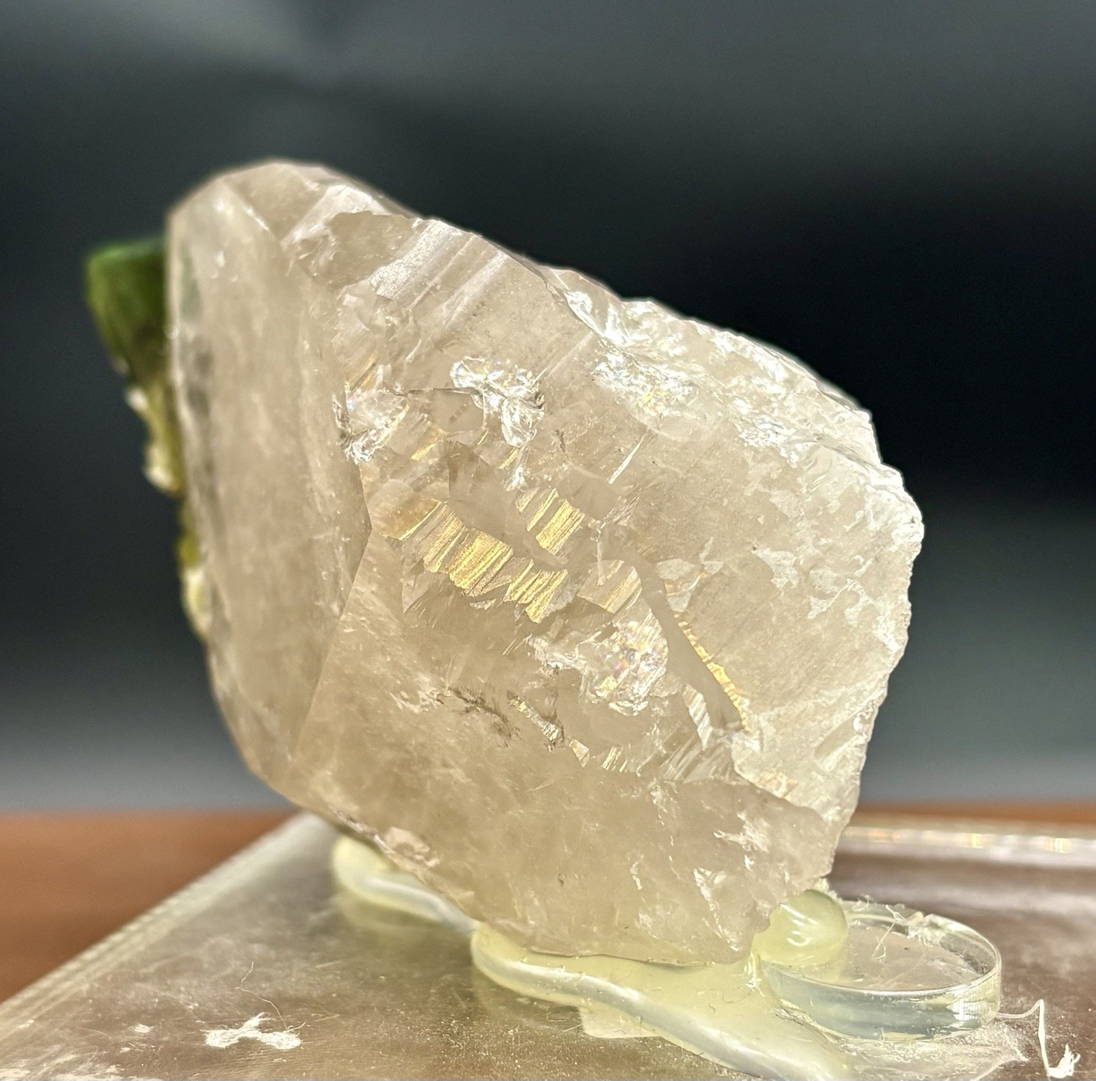 Verdelite Green Tourmaline Crystal Smoky Quartz Mineral Specimen Display Kunar