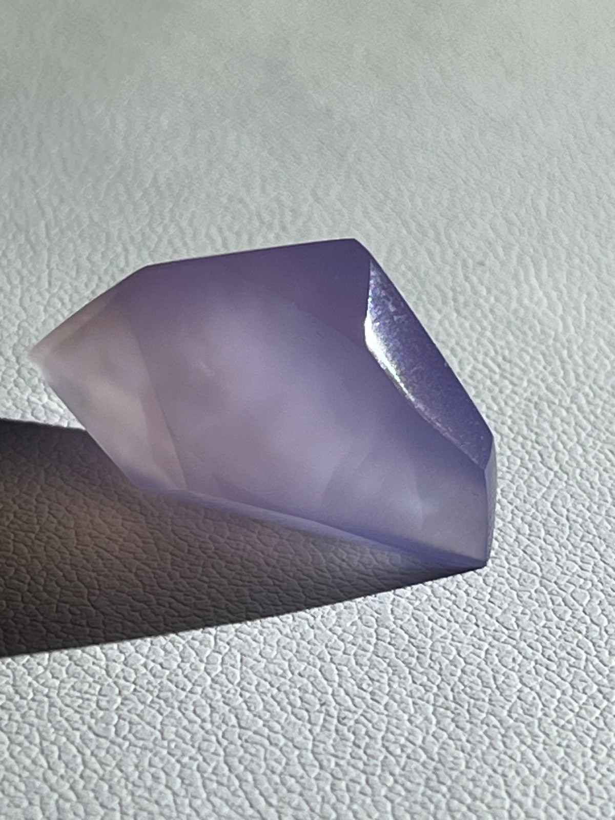 Purple chalcedony 27.05 ct One of Kind Geometric Pendant. Origin : Indonesia.