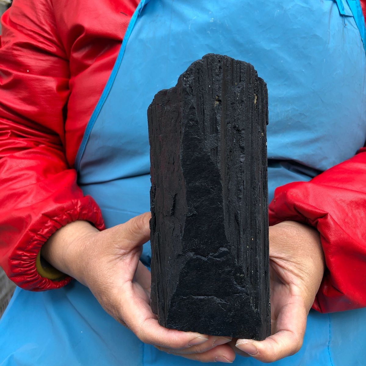 5.25LB Natural black Tourmaline quartz crystal Mineral Specimens Healing