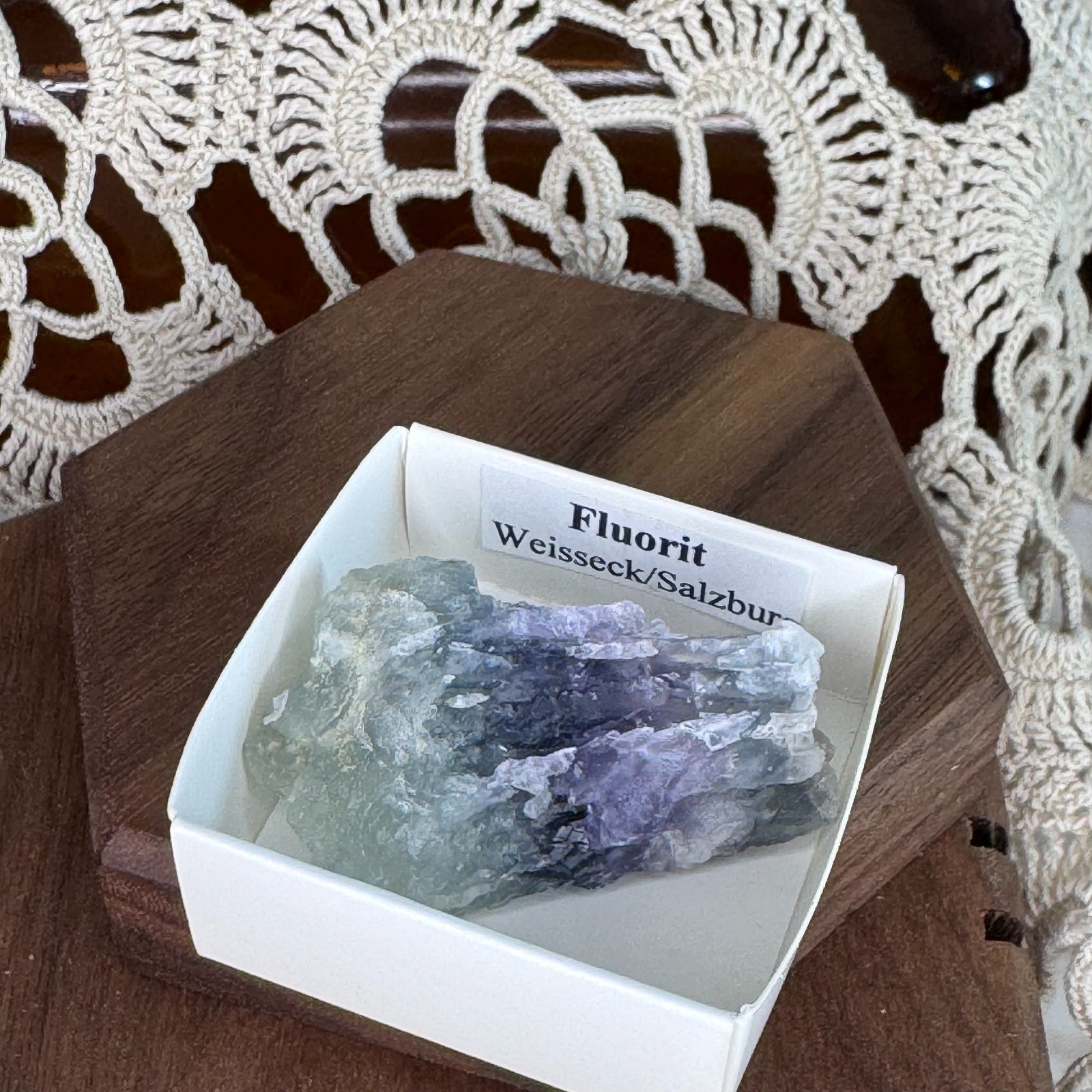 Fluorite Crystal Weisseck Salzburg Austria Purple Green Mineral Specimen Boho