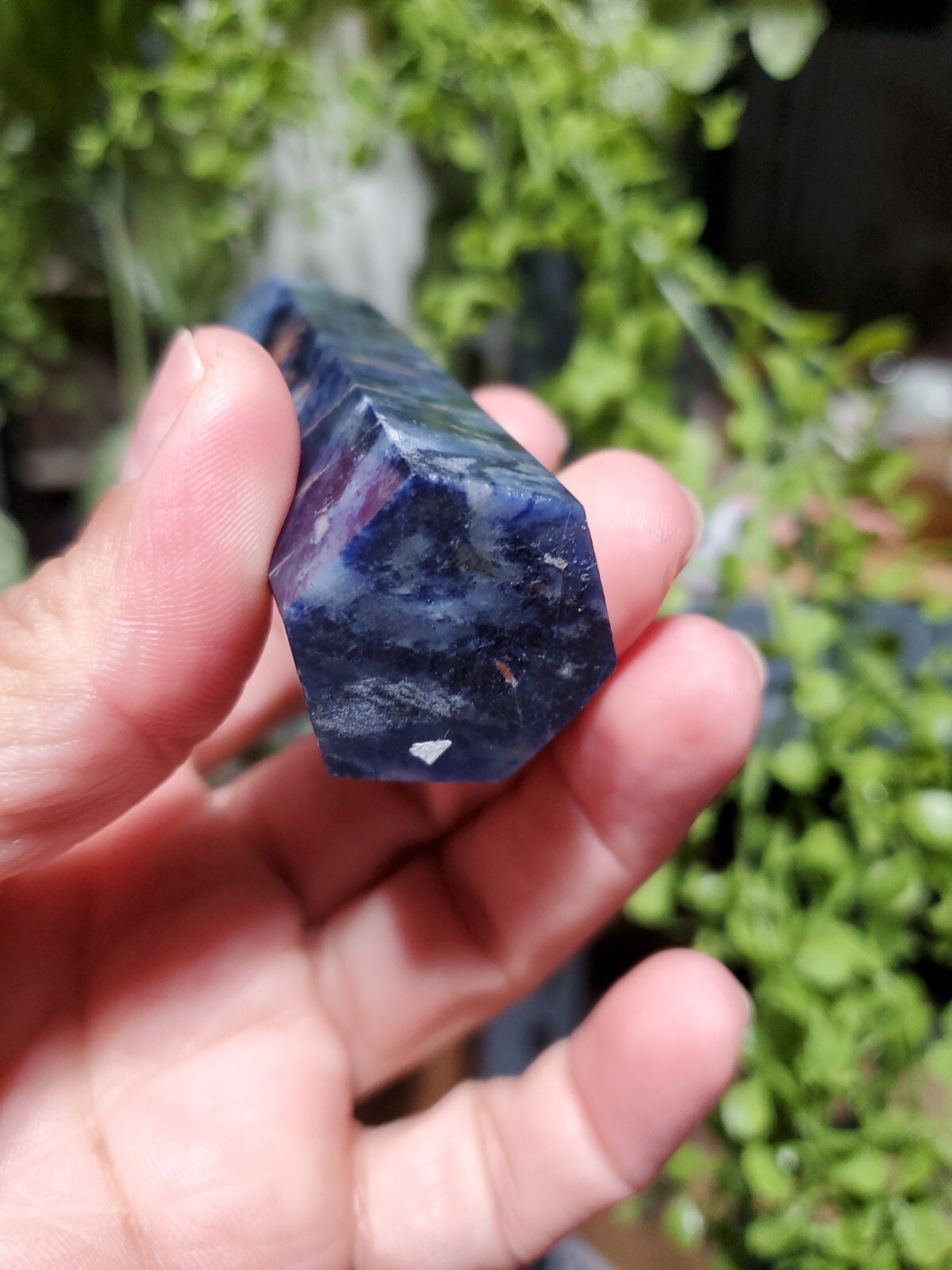 Natural Sodalite Healing Crystal Wands Obelisk Reiki Tower 3.5″