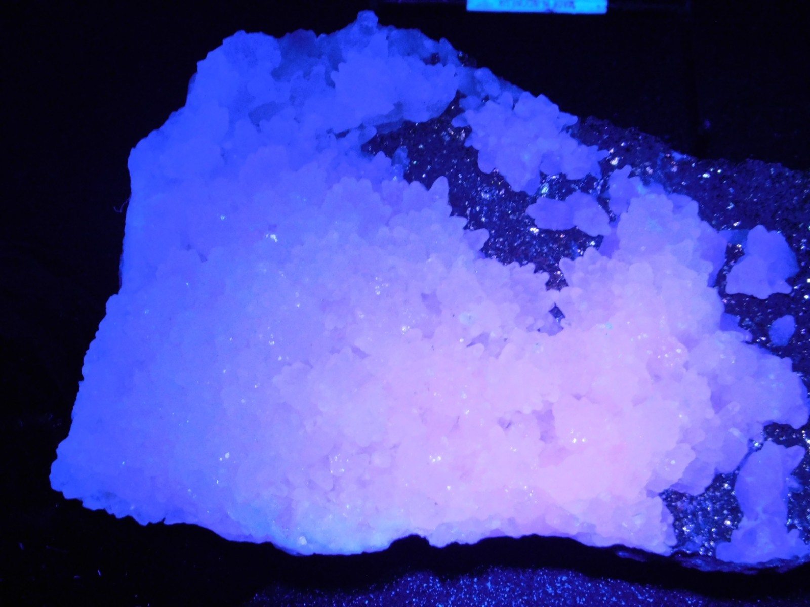 BIG! MARCASITE Crystal Cluster with Fluorescent Calcite Crystals Mexico 2464gr