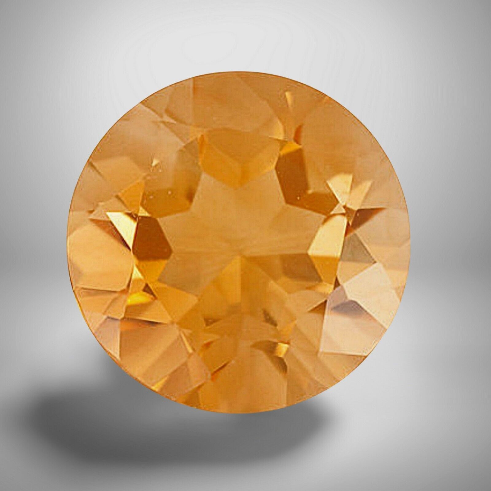 Citrine Round Cut Gemstone 10.1 Cts – 15 mm Flawless Precious Jewelry Gem