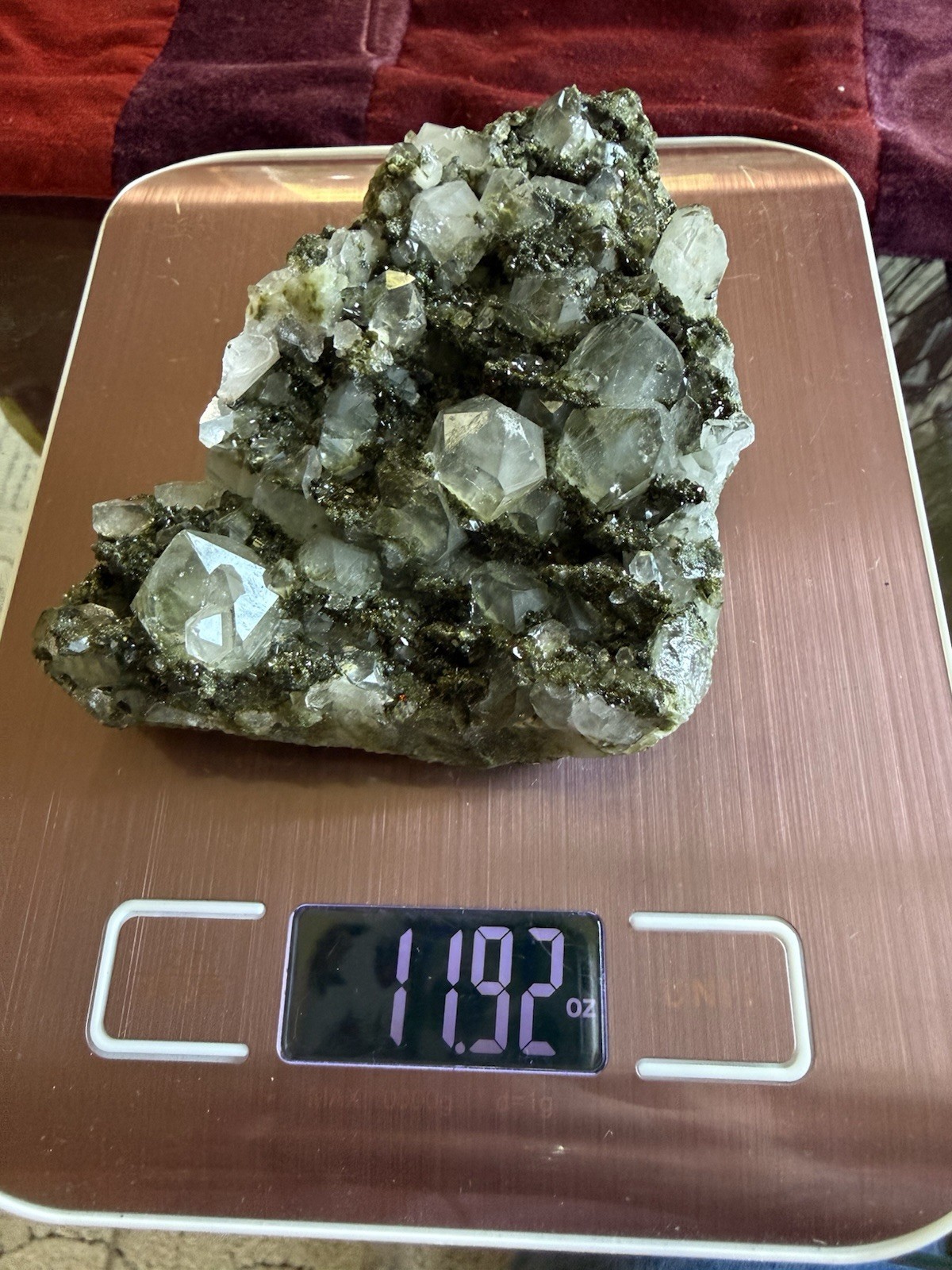 Forest Fairy Epidote on Quartz Crystal Specimen – Turkey