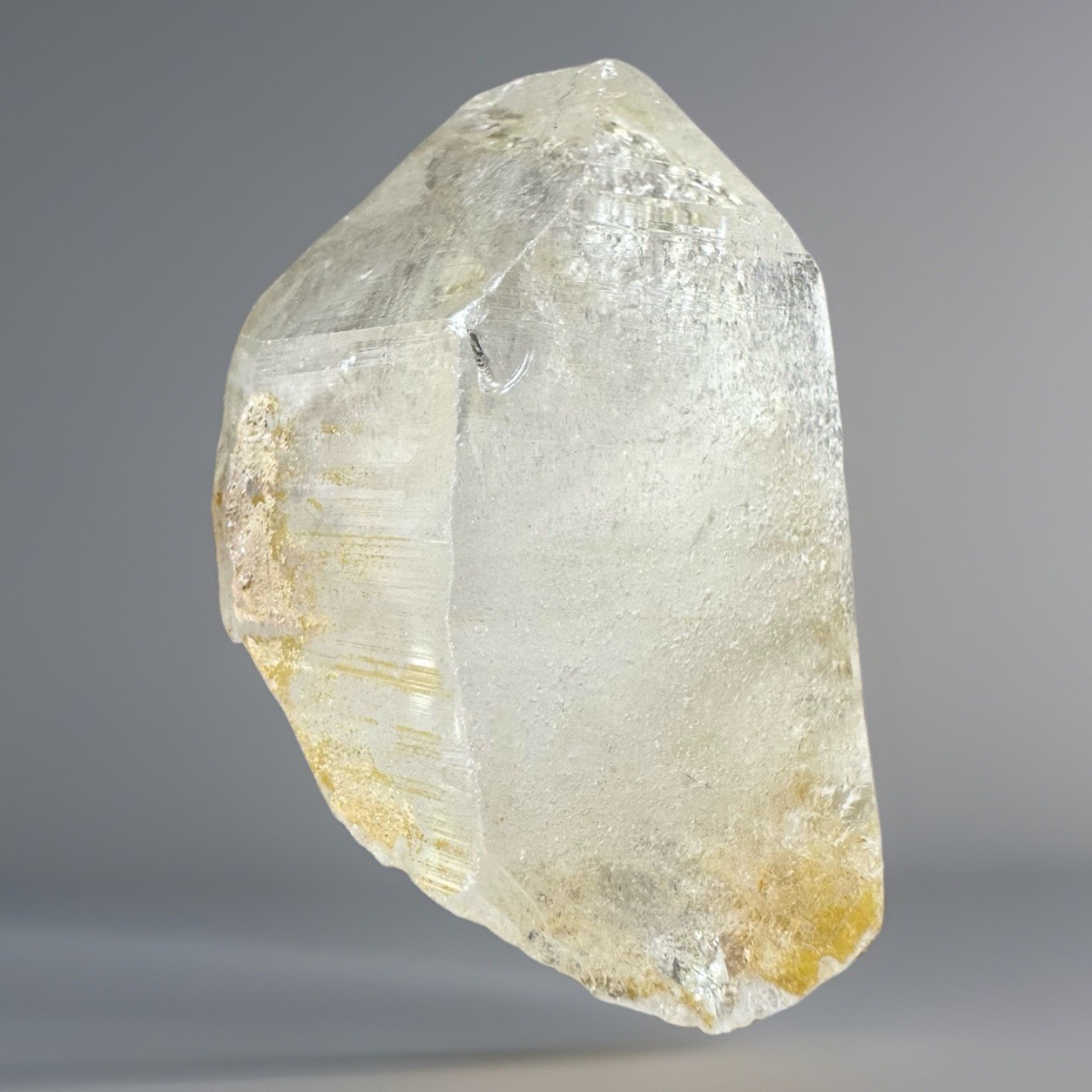 “Golden Archive Tablet” Ganesh Himalayan Flat Top Curved Lemurian Quartz Crystal