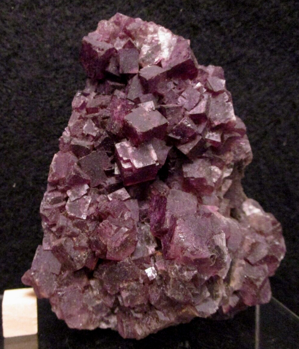 * Excellent Deep Purple Fluorite Cube Crystal Cluster From Musquiz Mexico