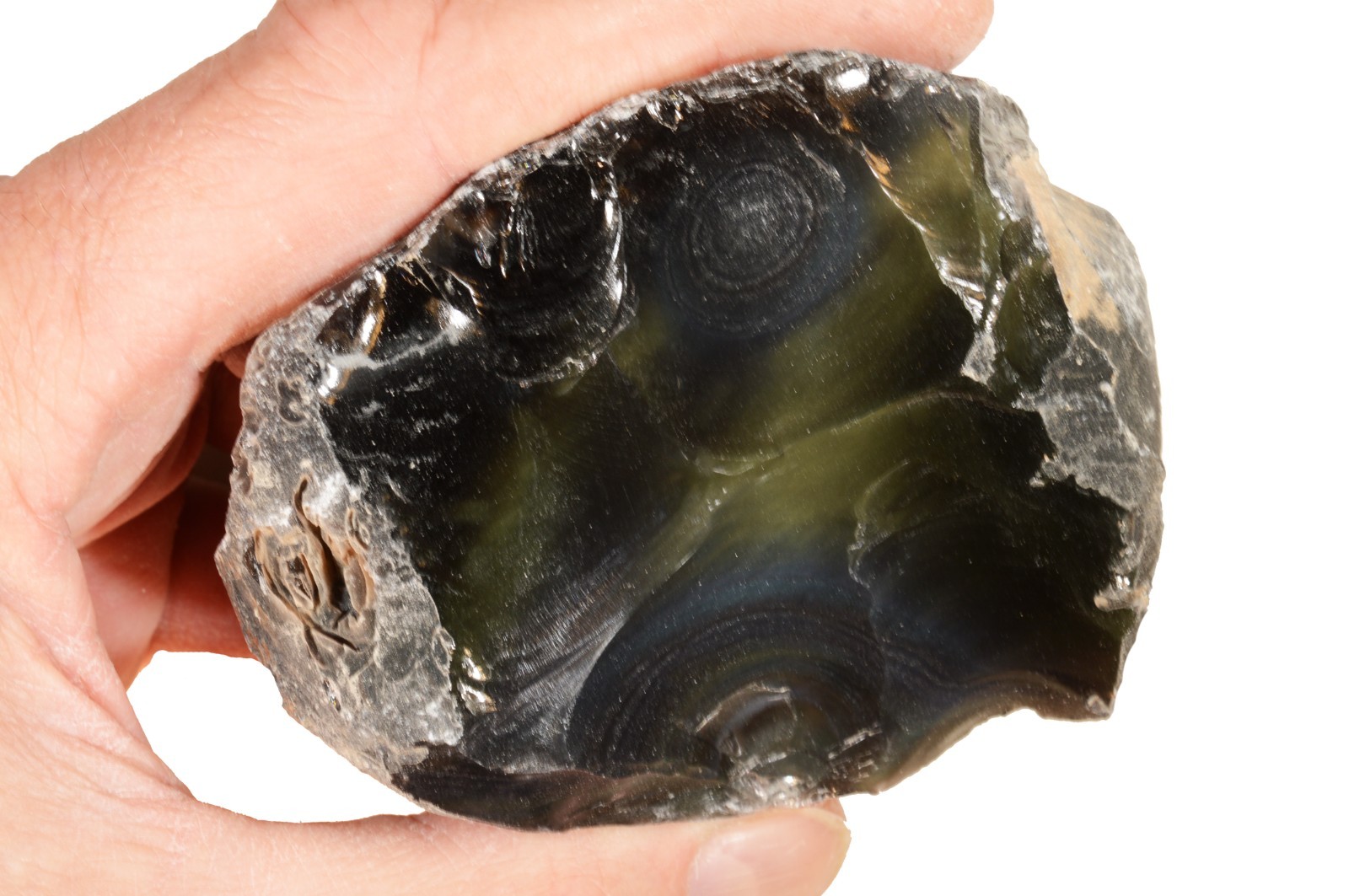 RAINBOW OBSIDIAN 4″ 1 – 1 1/2 Lb Davis Creek Lapidary Raw Rock Mineral Stone