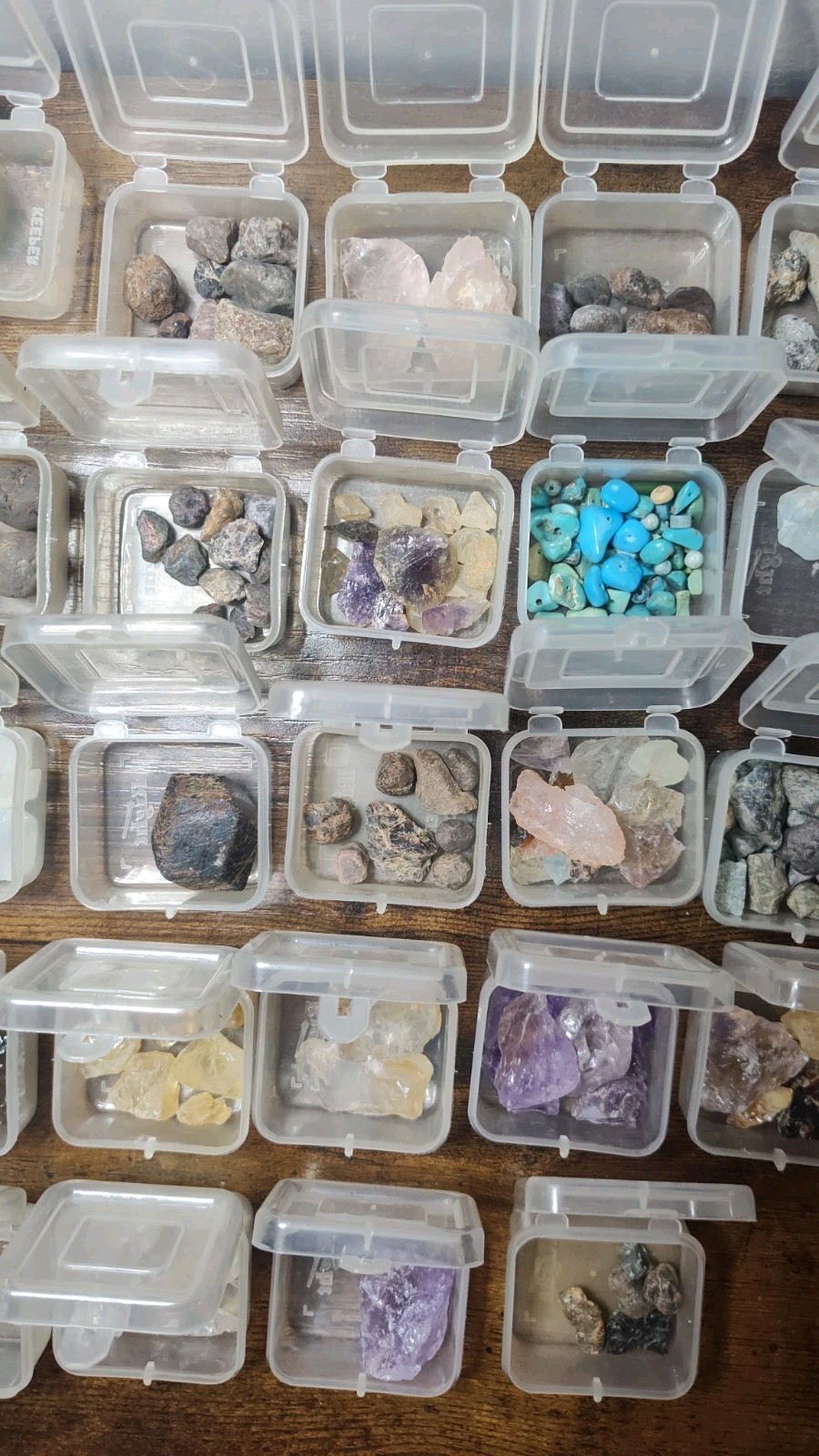 Huge Mixed Crystal & Gemstone Lot-Rough And Tumbled Specimens With Organizer