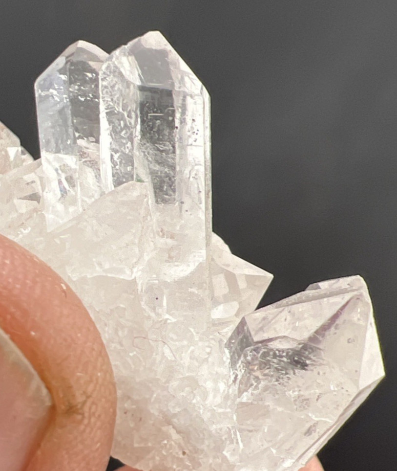 Natural Clear Lemurian Quartz Crystal Cluster Minas Gerais, Brazil 18 grams