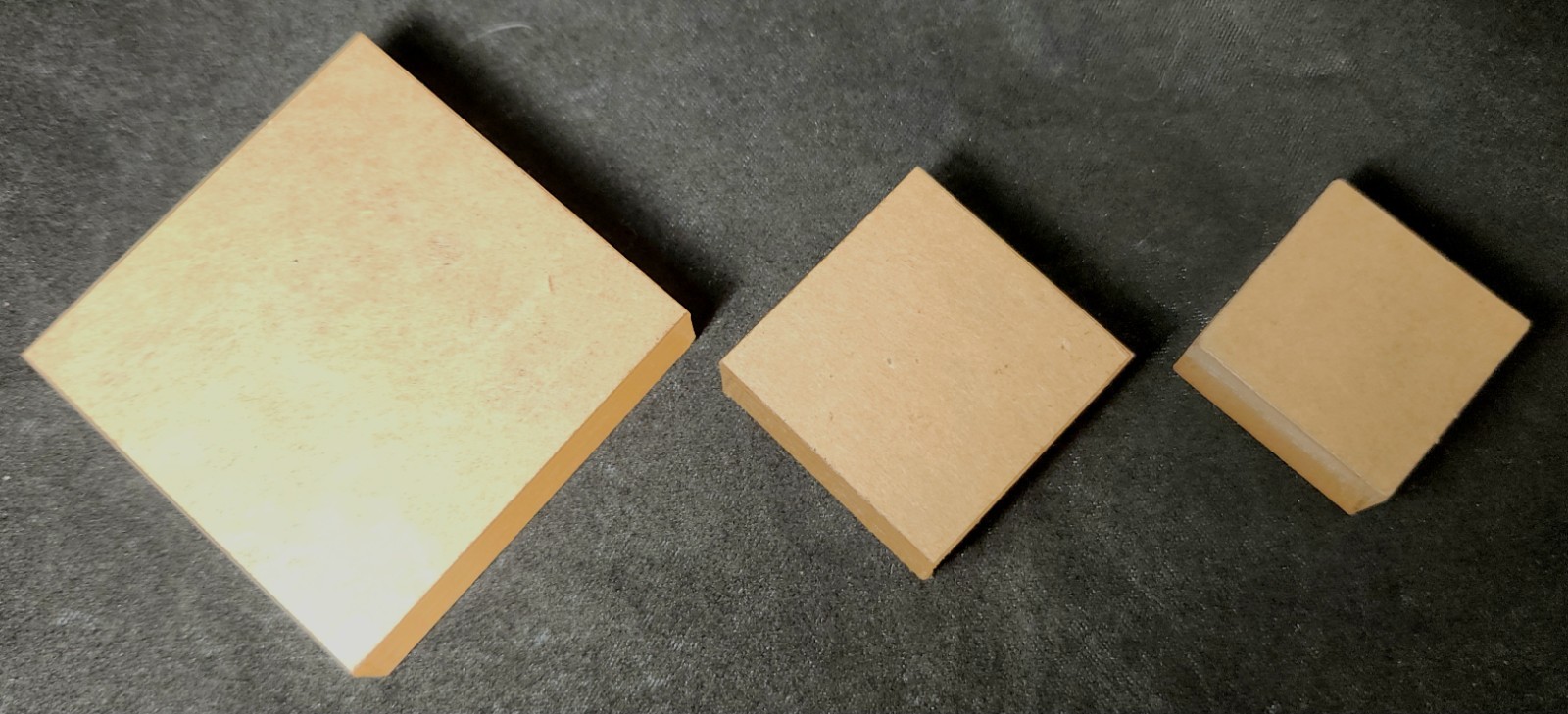 2″ x 2″ x 0.5″ Thick Clear Acrylic Square Bases Stands Mineral Mount Display