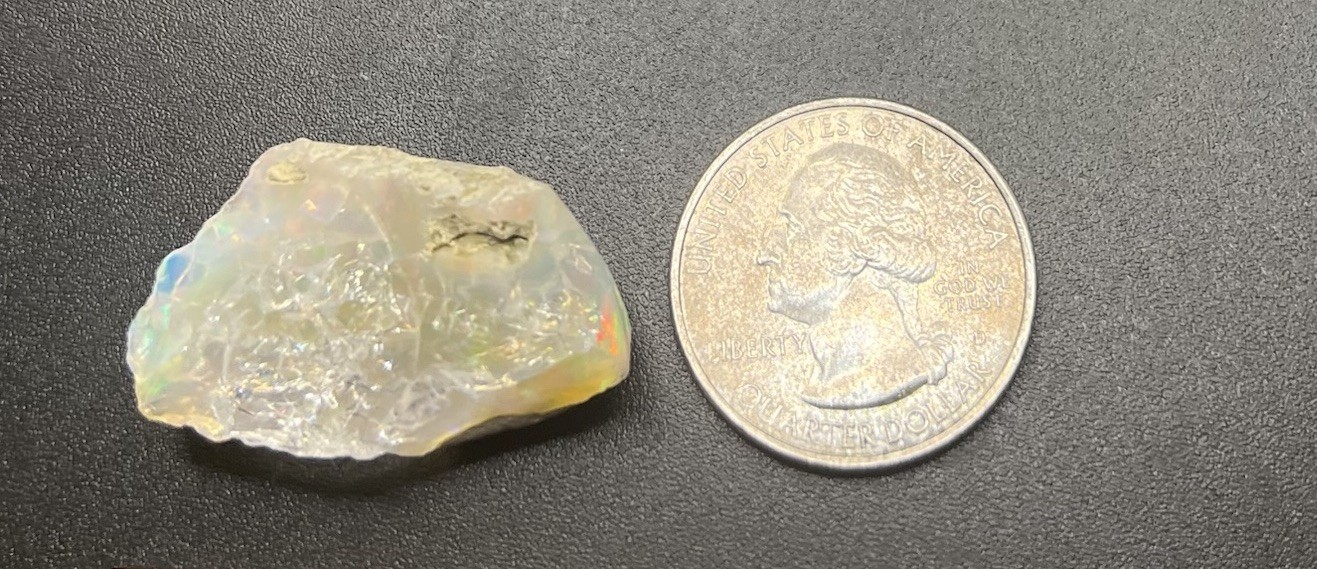 Ethiopian Welo Genuine Opal 5.9g Almost 1 1/2in AWESOME FLASHES