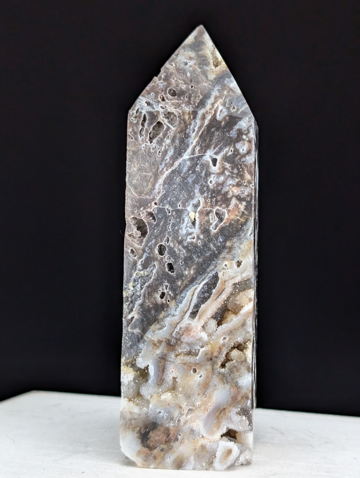 Sphalerite Tower Druzy Crystal Large Gemstone Point Wand Chakra