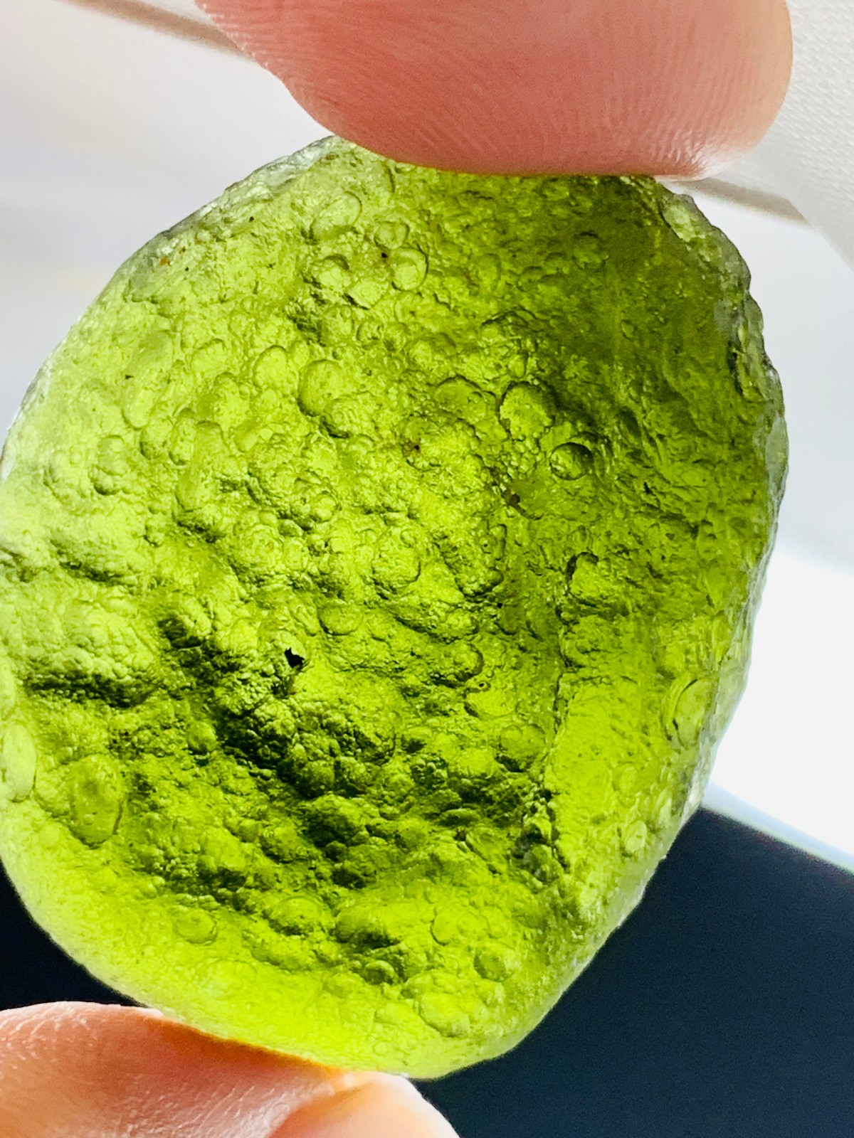 TOP Moldavite Raw Moldavite Crystal from Czech Republic PICcertificate 69CT