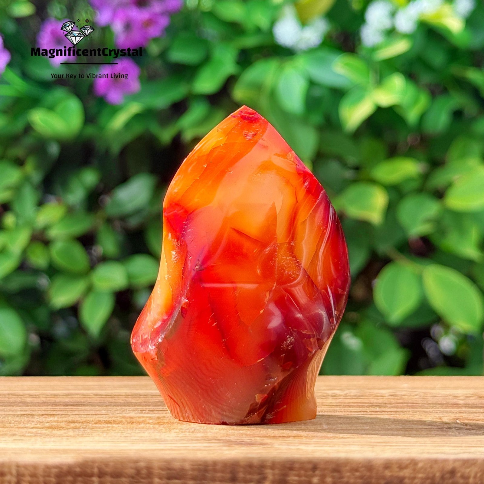100G Genuine Carnelian Crystal Flame Tower Reiki Sacral Chakra Healing Red Stone