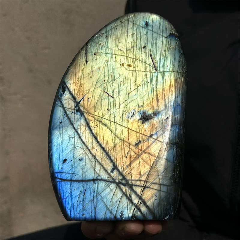 1.8kg Natural Labradorite Quartz Crystal Spectrolite Mineral Reiki healing
