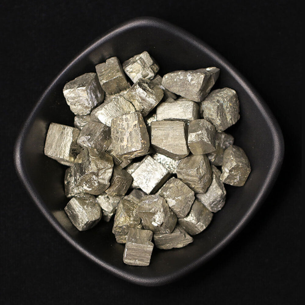 100g Beautiful Golden Iron Pyrite Cubic Crystal Gem Mineral Specimen 5-15mm