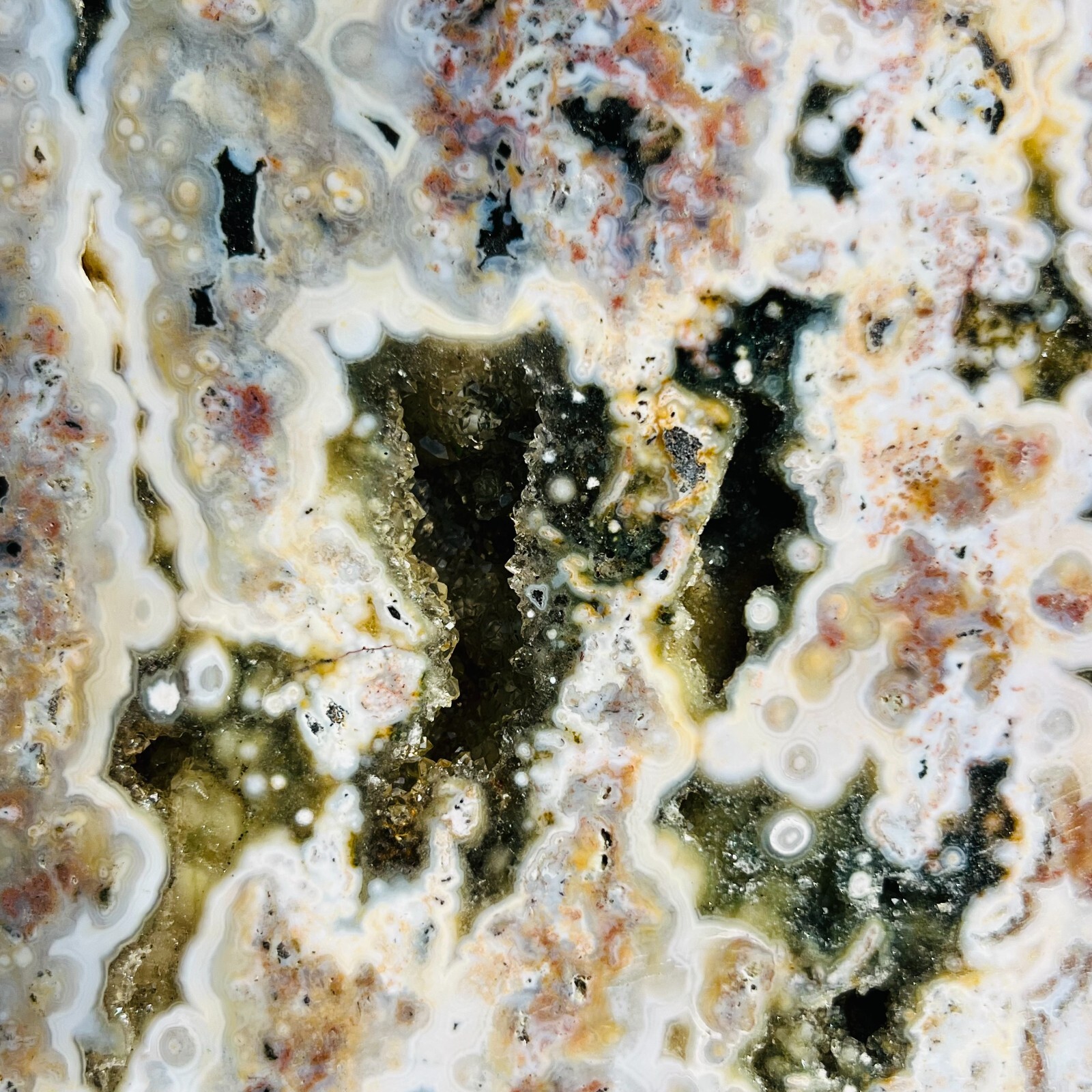 3.75LB Rare Natural The 8th Vein Ocean Jasper Slab Quartz Crystal Reiki Healing