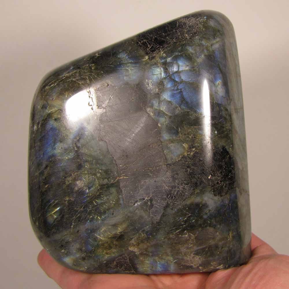 4.9″ LABRADORITE Polished Gemstone Freeform Standup – Madagascar – 2.9 lbs.