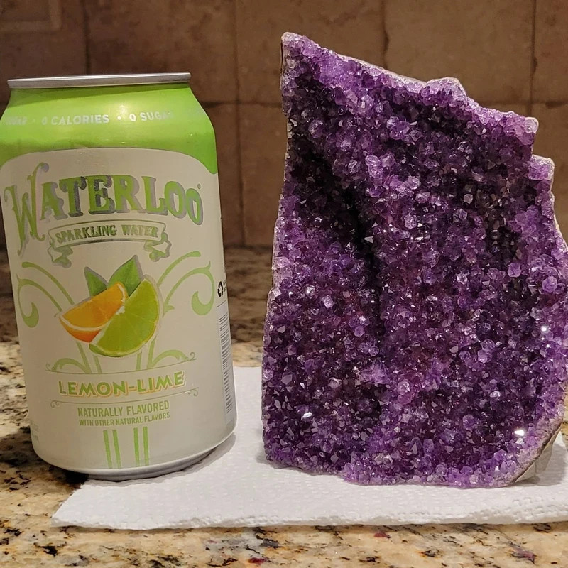 250G Natural Amethyst Raw Geode Cluster Purple Quartz Crystal Art Home Decor