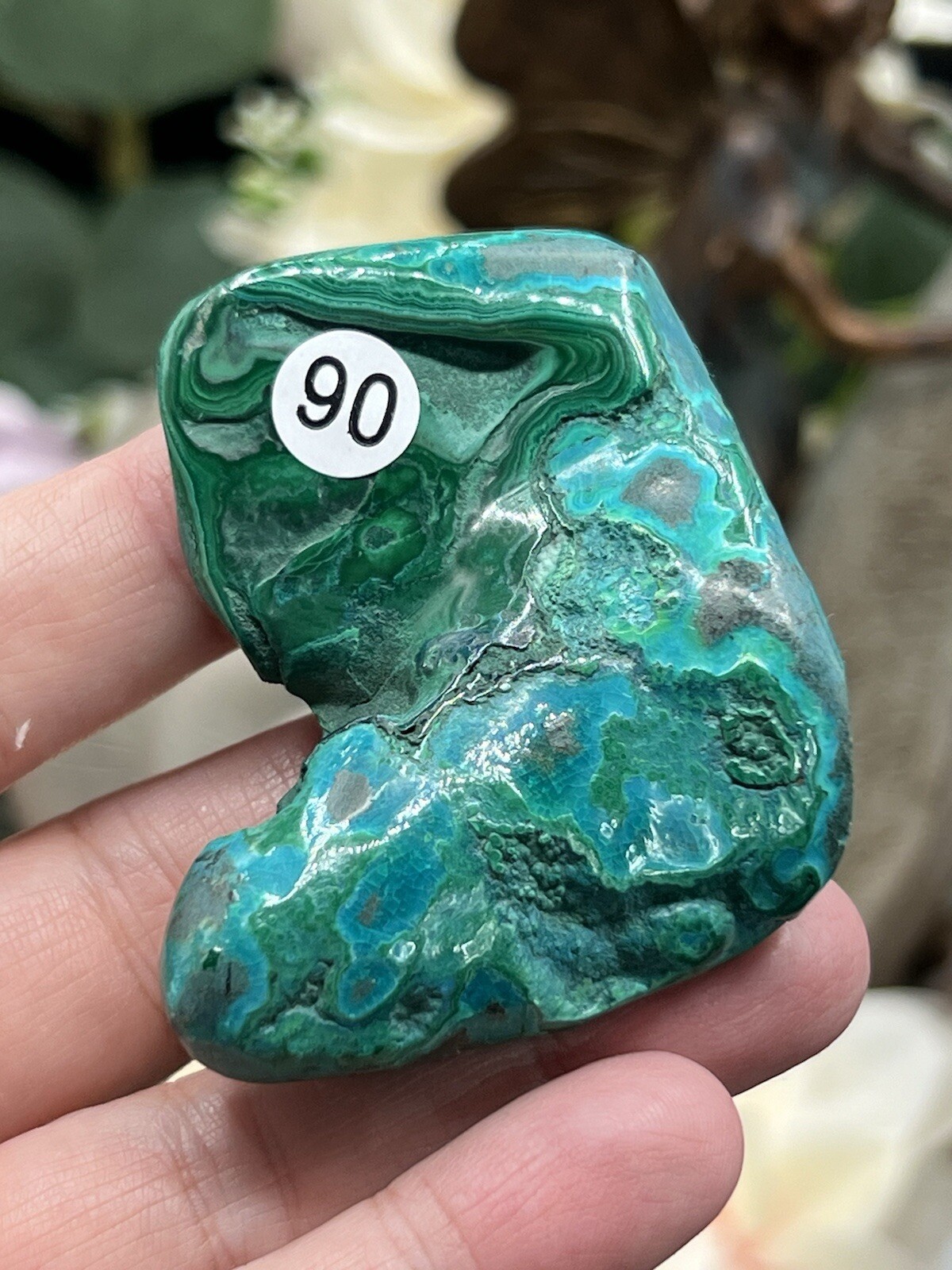 Natural “Malacolla” Malachite & Chrysocolla Freeforms L@@K Free ship & Gift