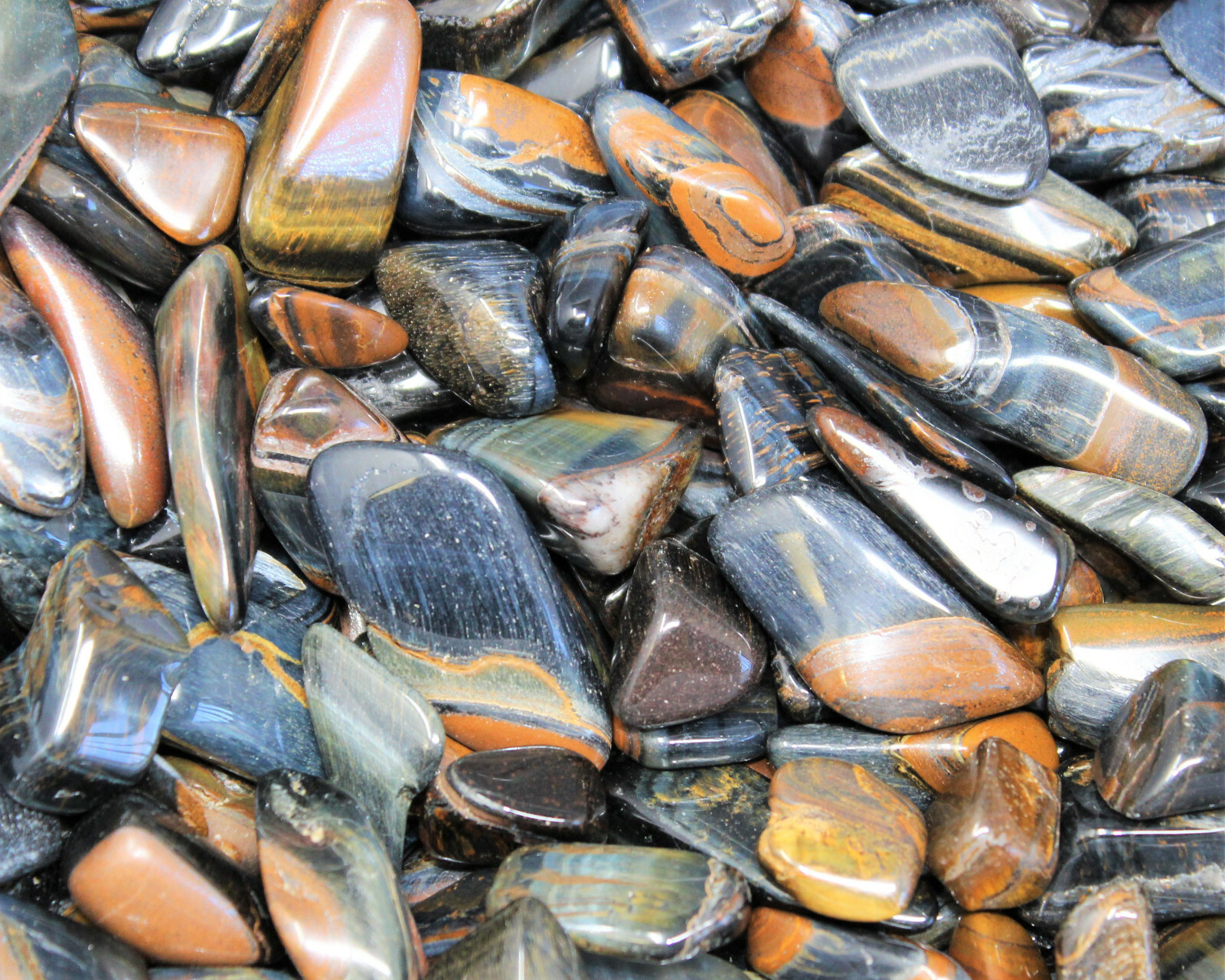 1/4 lb Bulk Lot Blue Tiger Eye Tumbled Stone Crystal Healing Reiki 4 oz
