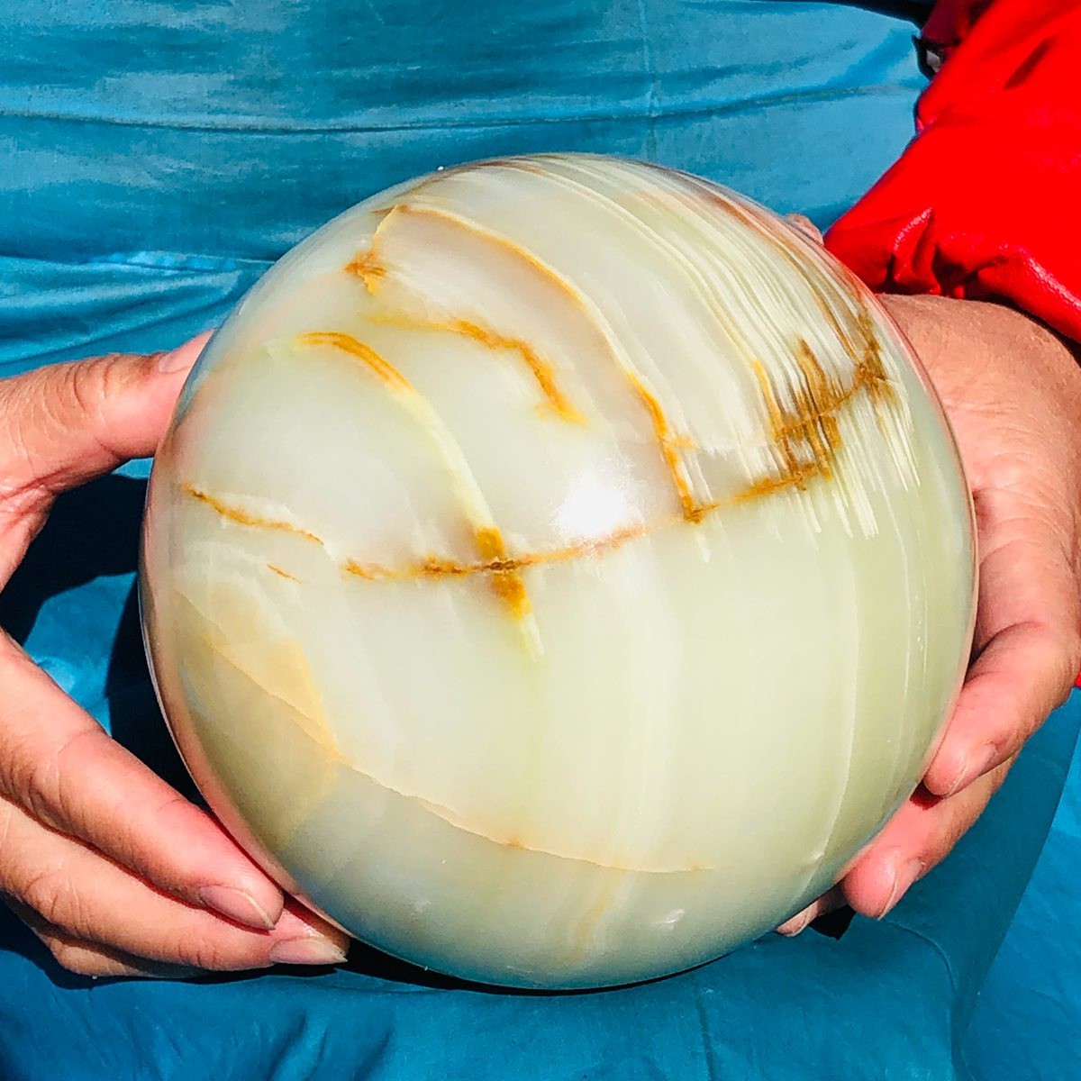 4170g Natural Afghan Jade Chakra Quartz Sphere healing ball Specimen