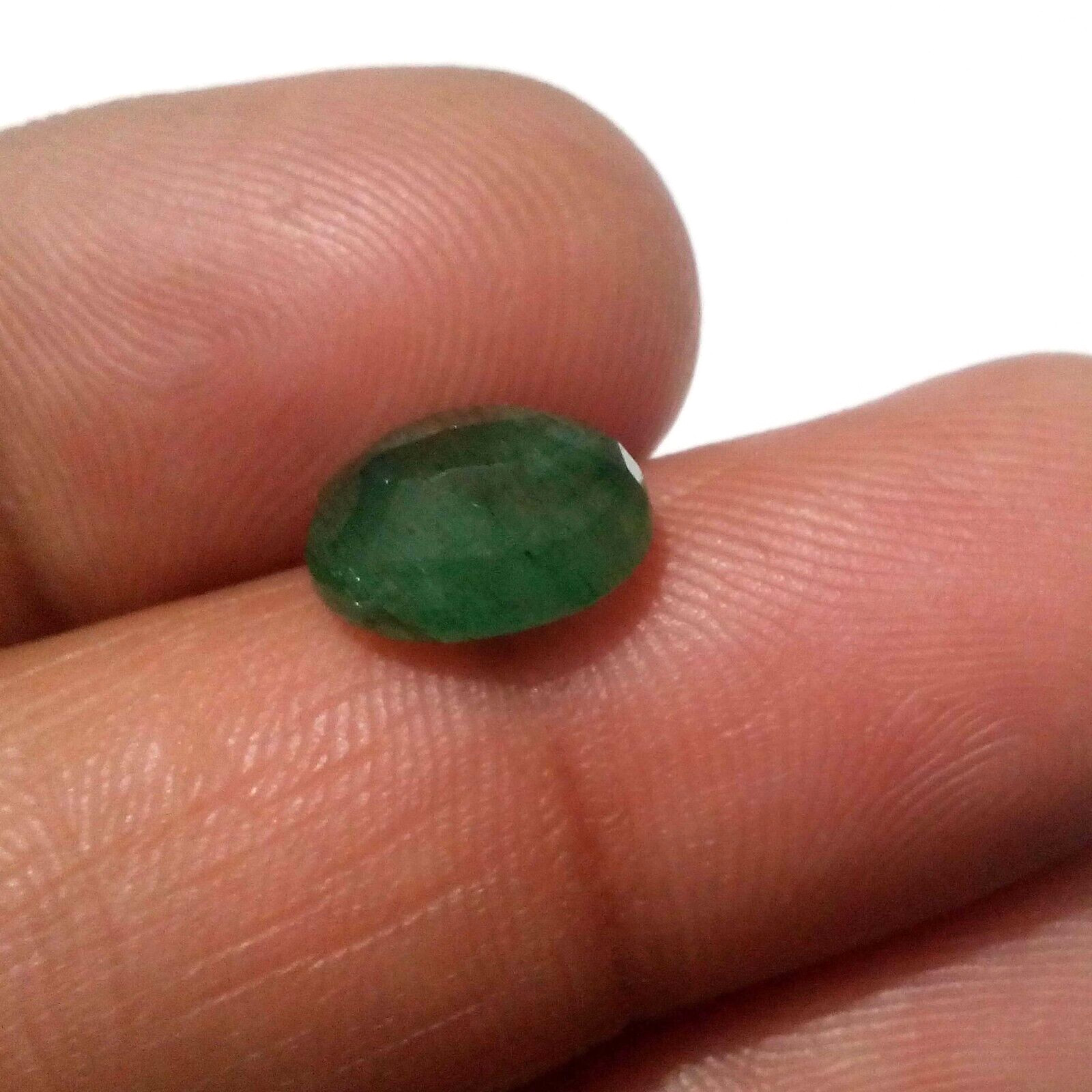 Gorgeous Pretty 4.10 Crt Green Zambian Emerald Faceted Oval Shape Loose Gemstone