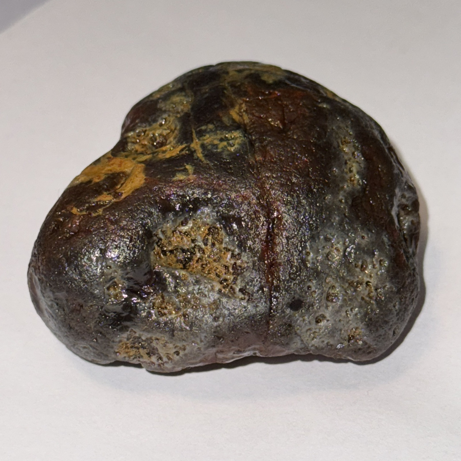 5.25 oz Lake Superior Agate with Limonite, Dark Husk With Frost
