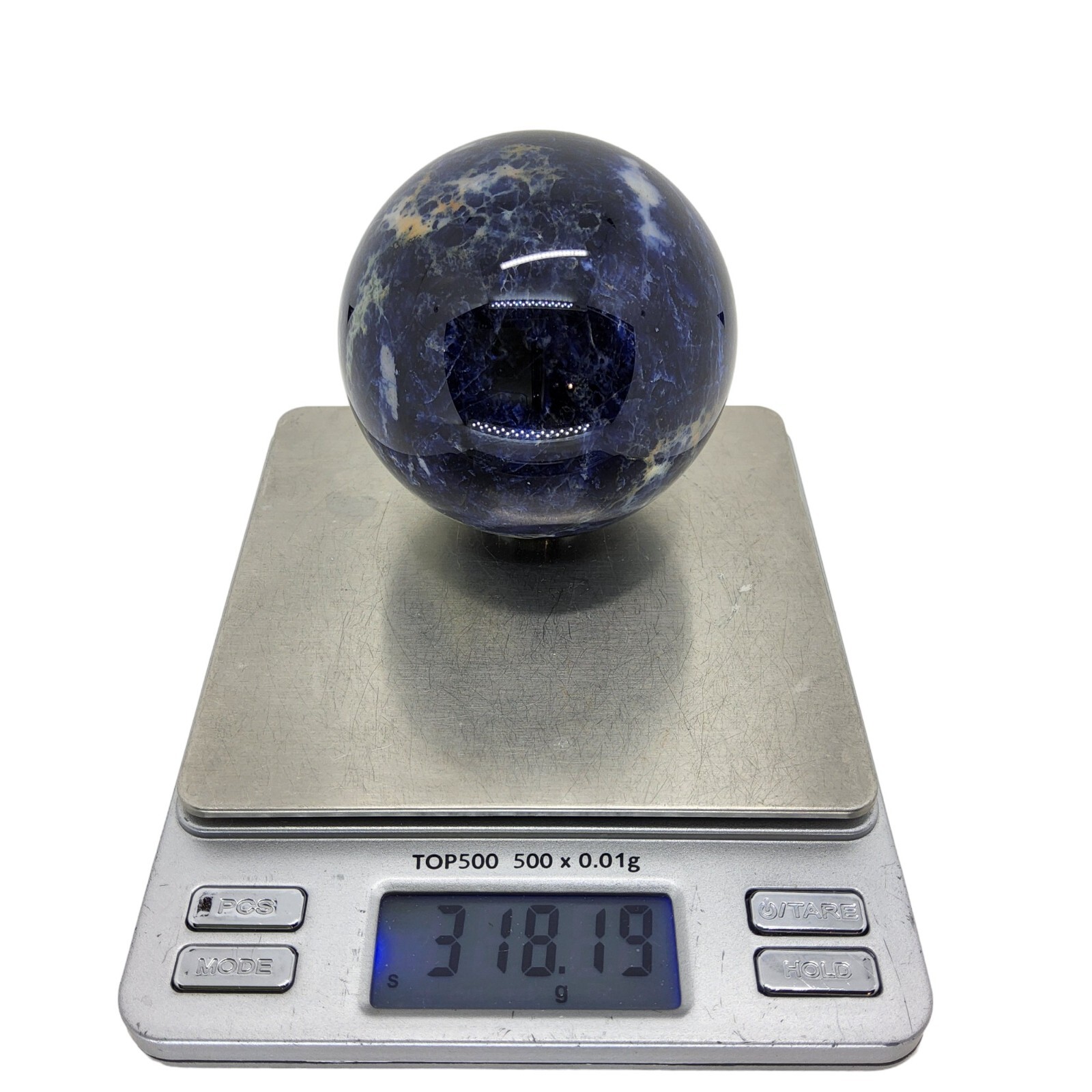 Sodalite, 2 3/8 inch, sphere, ball, specimen, display, gemstone, blue, #R-2975