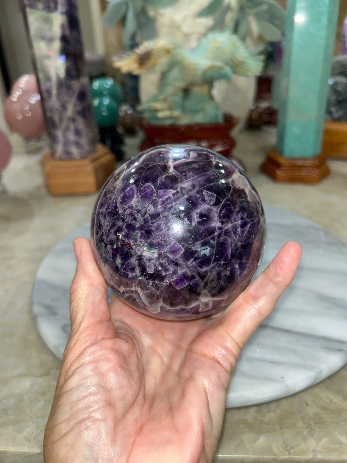 Dream AMETHYST sphere with stand