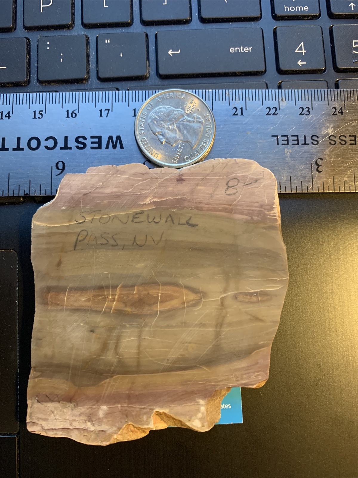 Jasper 2 1/2 X 3x 3/16 Inch Slab For Cab Stonewall Pass Nv ??? Not Polished
