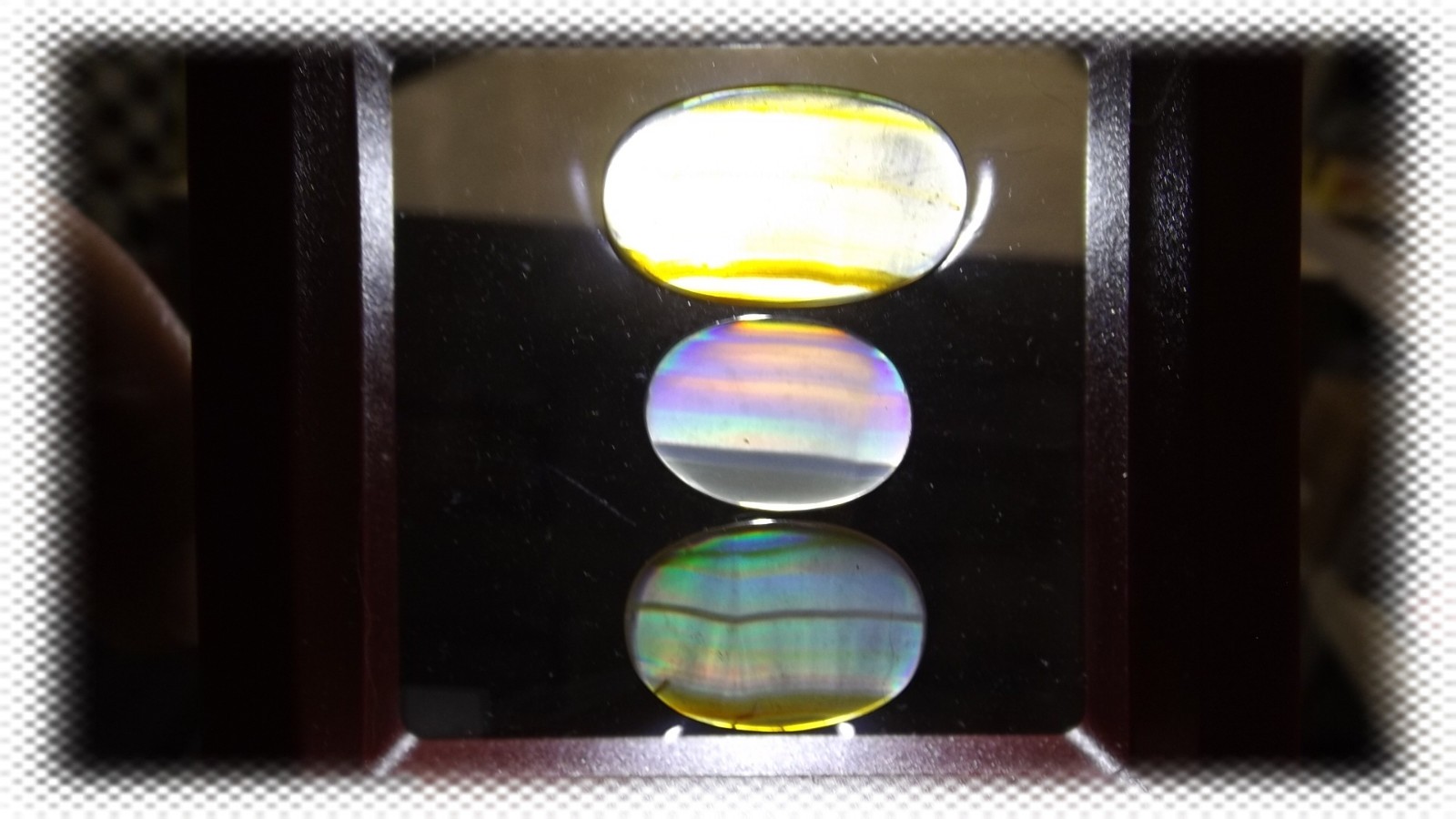 USA SELLER 3 RARE RAINBOW IRIS AGATE CUT POLISHED GEMSTONE OVAL CABOCHONS
