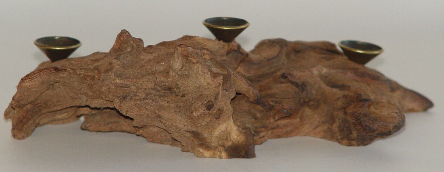 Natural Driftwood Multi (3) Sphere Holder Wood Nature Earth Unique Stand Display