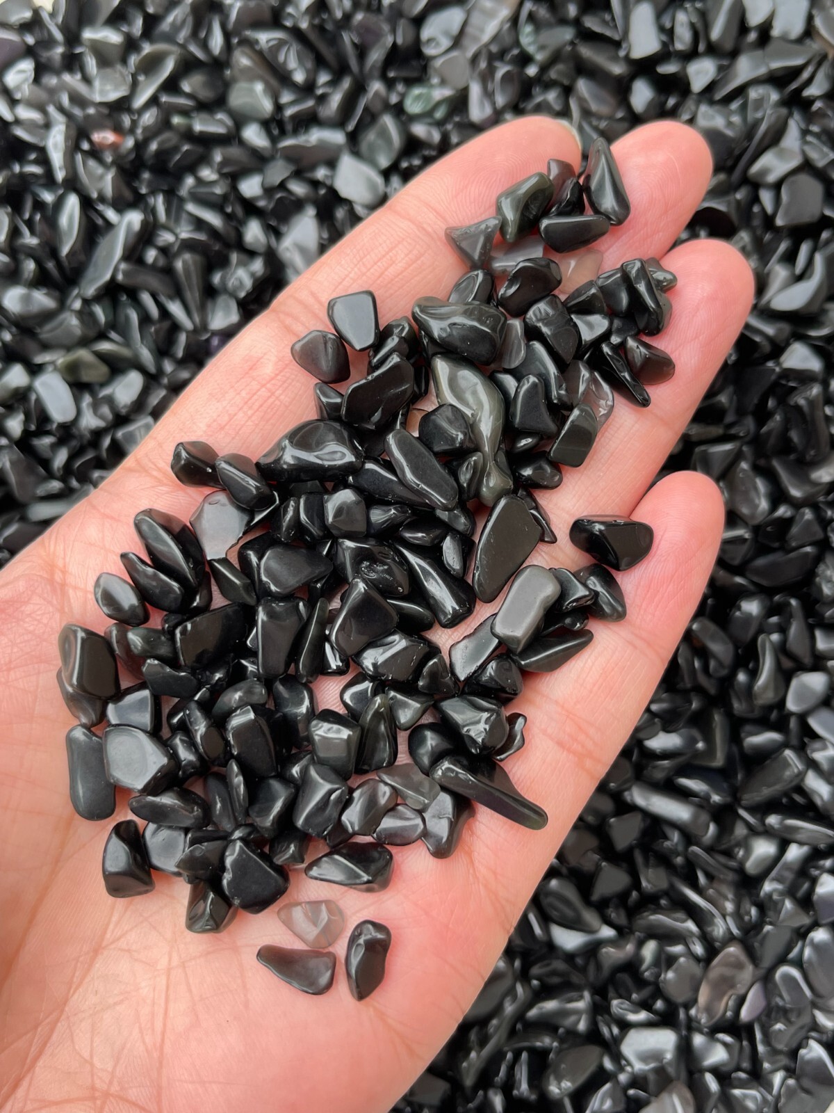 Grade A++ Rainbow Obsidian Semi Tumbled Gemstone Chips 4 – 12mm, Wholesale Lot