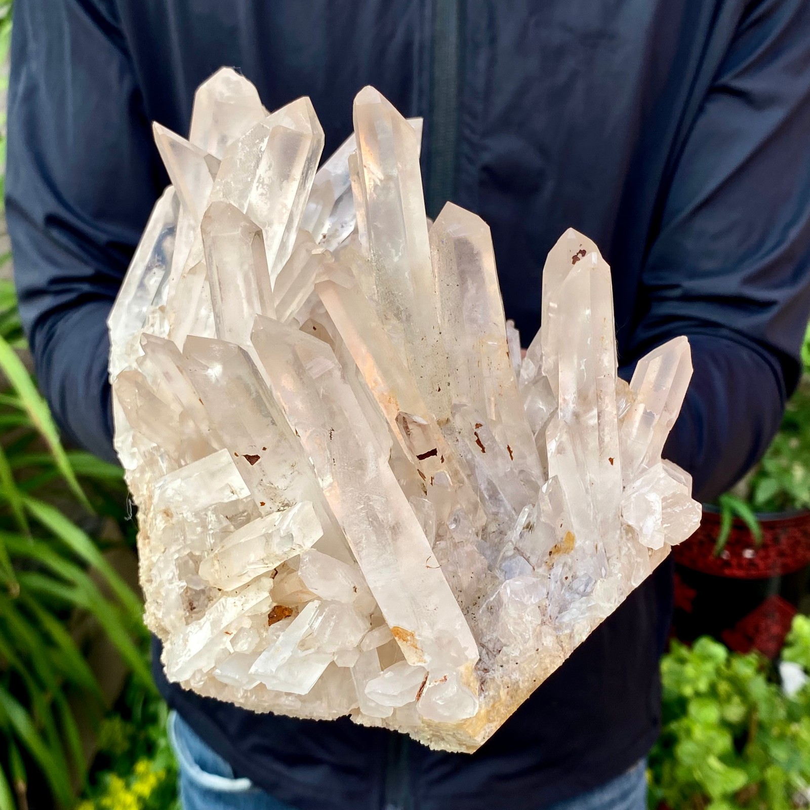 5.51LB ransparent, natural and beautiful white quartz crystal cluste