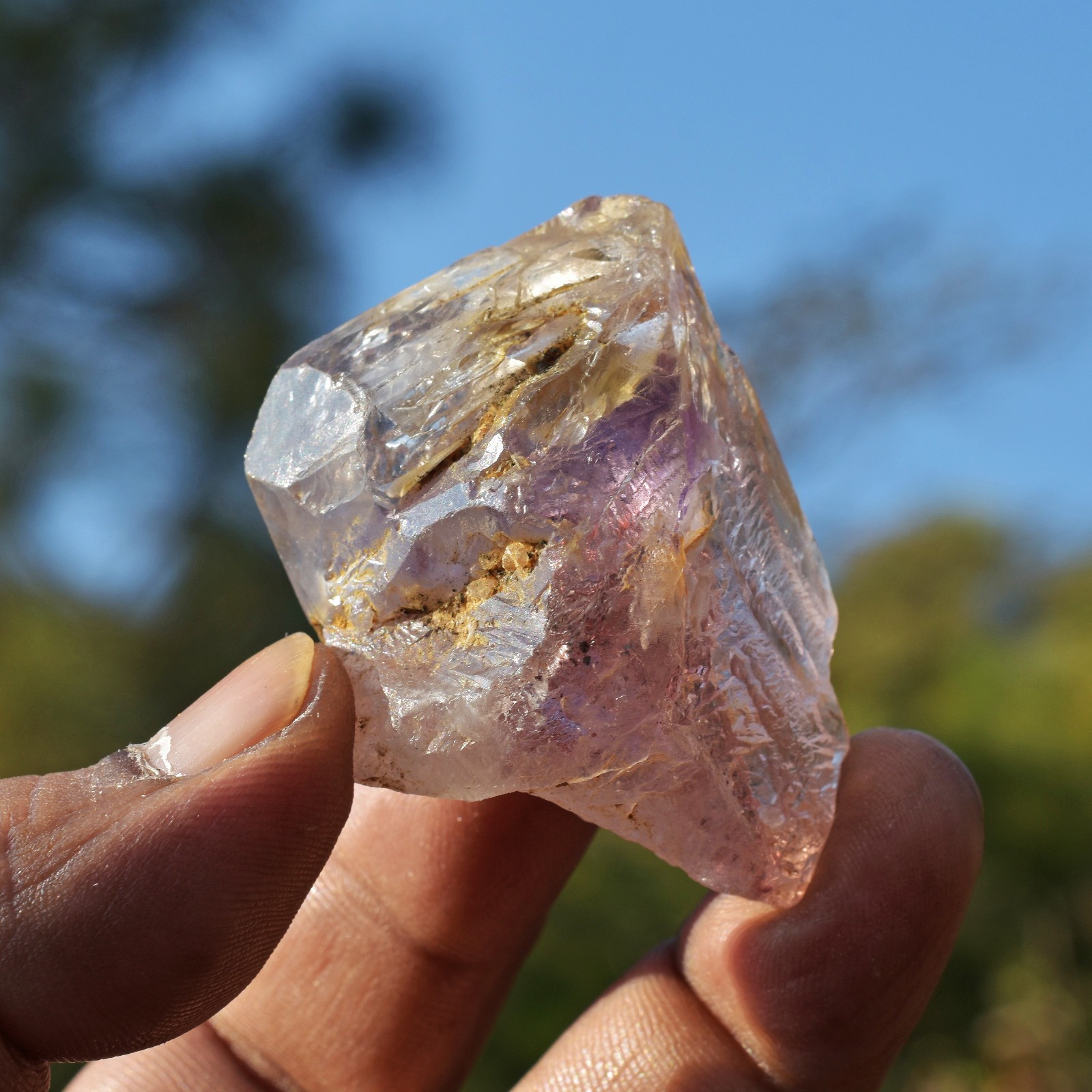 Rare Tibetan Super Seven Nirvana Ice Amethyst Smoky Quartz Fenster Crystal