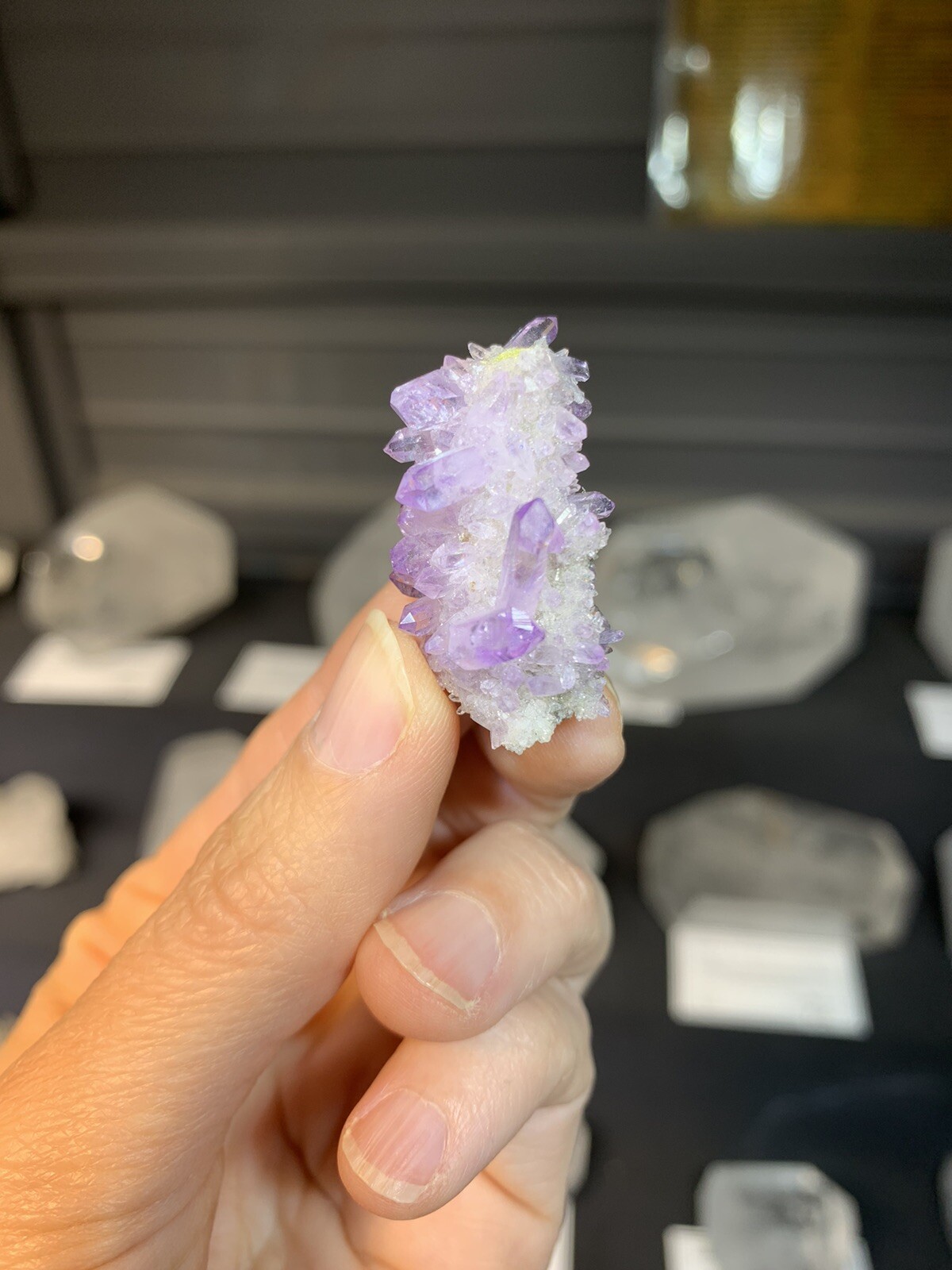 Vintage Mini Purple Lilac Amethyst Crystal Cluster, Veracruz Mexico