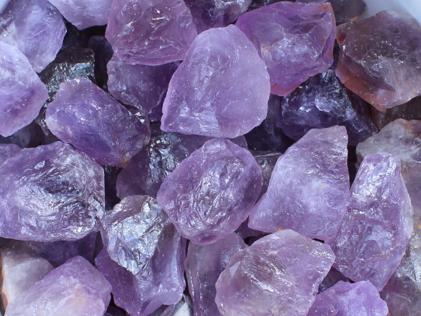 Amethyst “A” Grade Brazil – Rough Rocks for Tumbling – Bulk Wholesale 1LB option