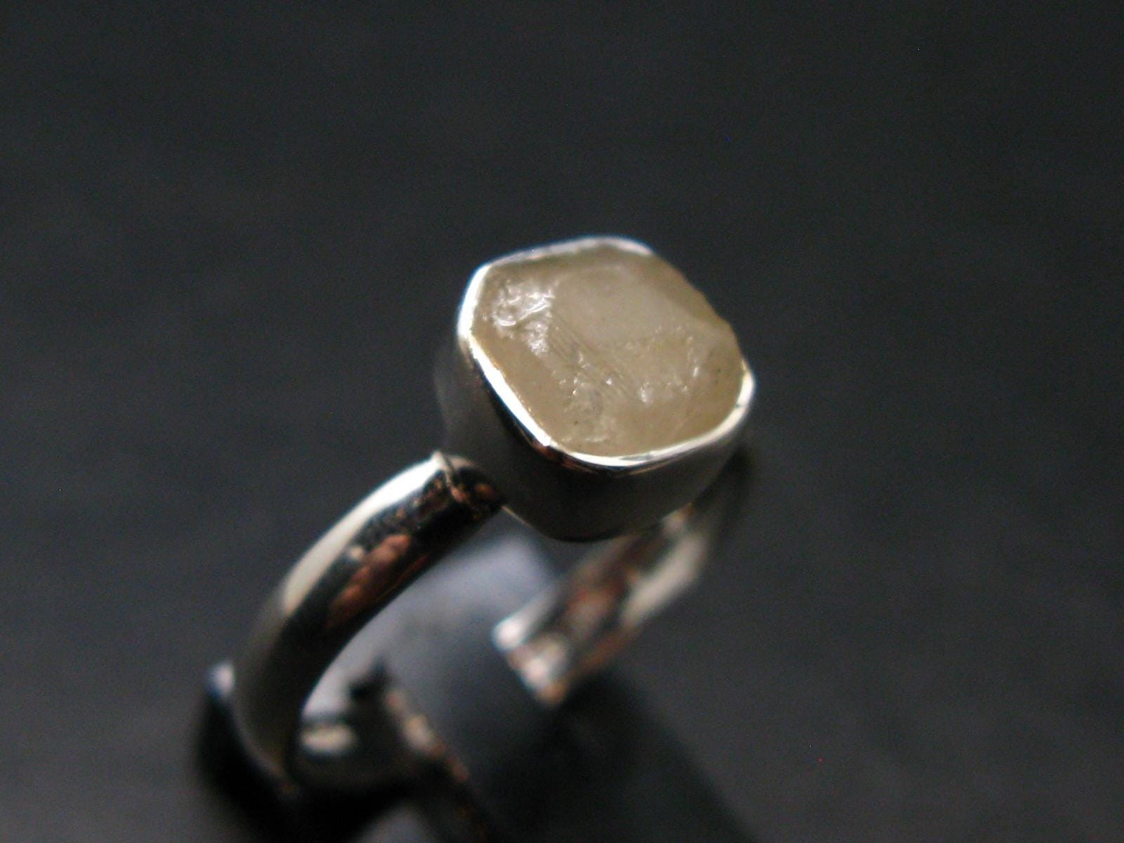 Phenakite Phenacite Crystal Silver Ring From Nigeria – Size 7 – 1.98 Grams