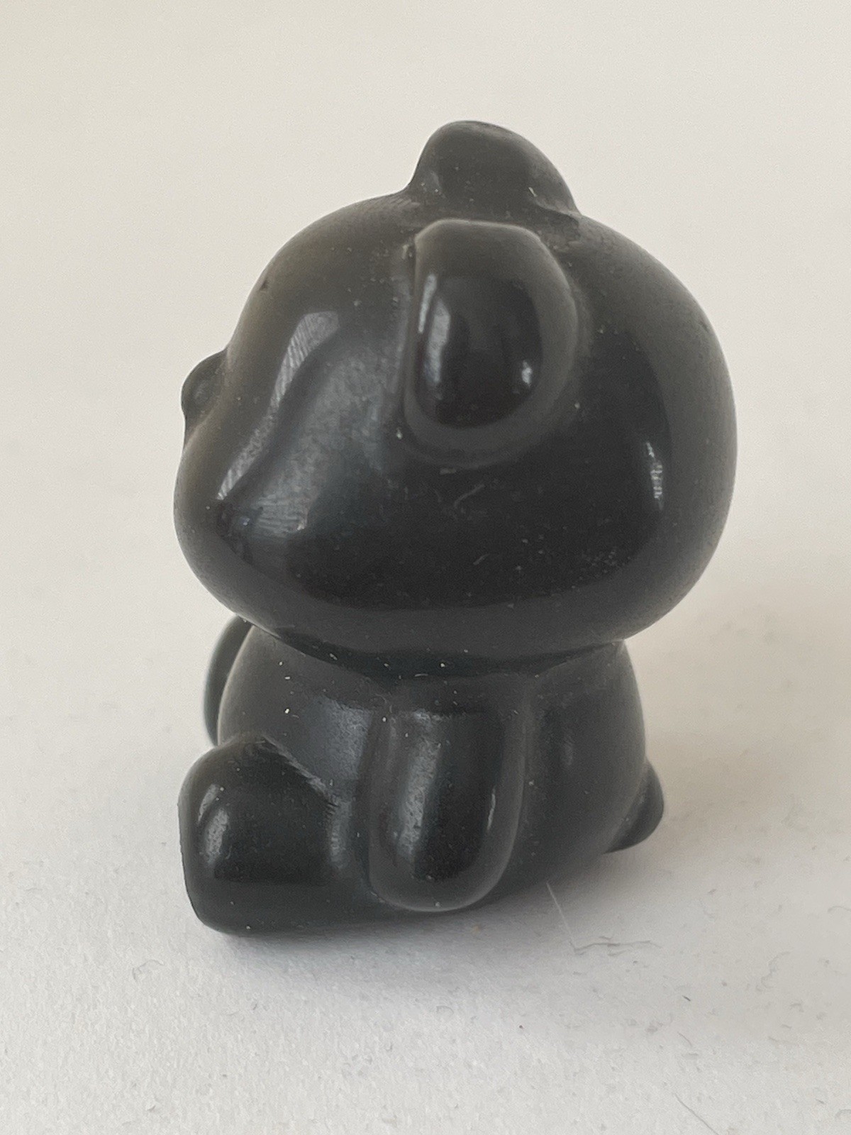 Black Obsidian Crystal/Gemstone Mini Bear Carving 1 1/4″ x 1″ 23G