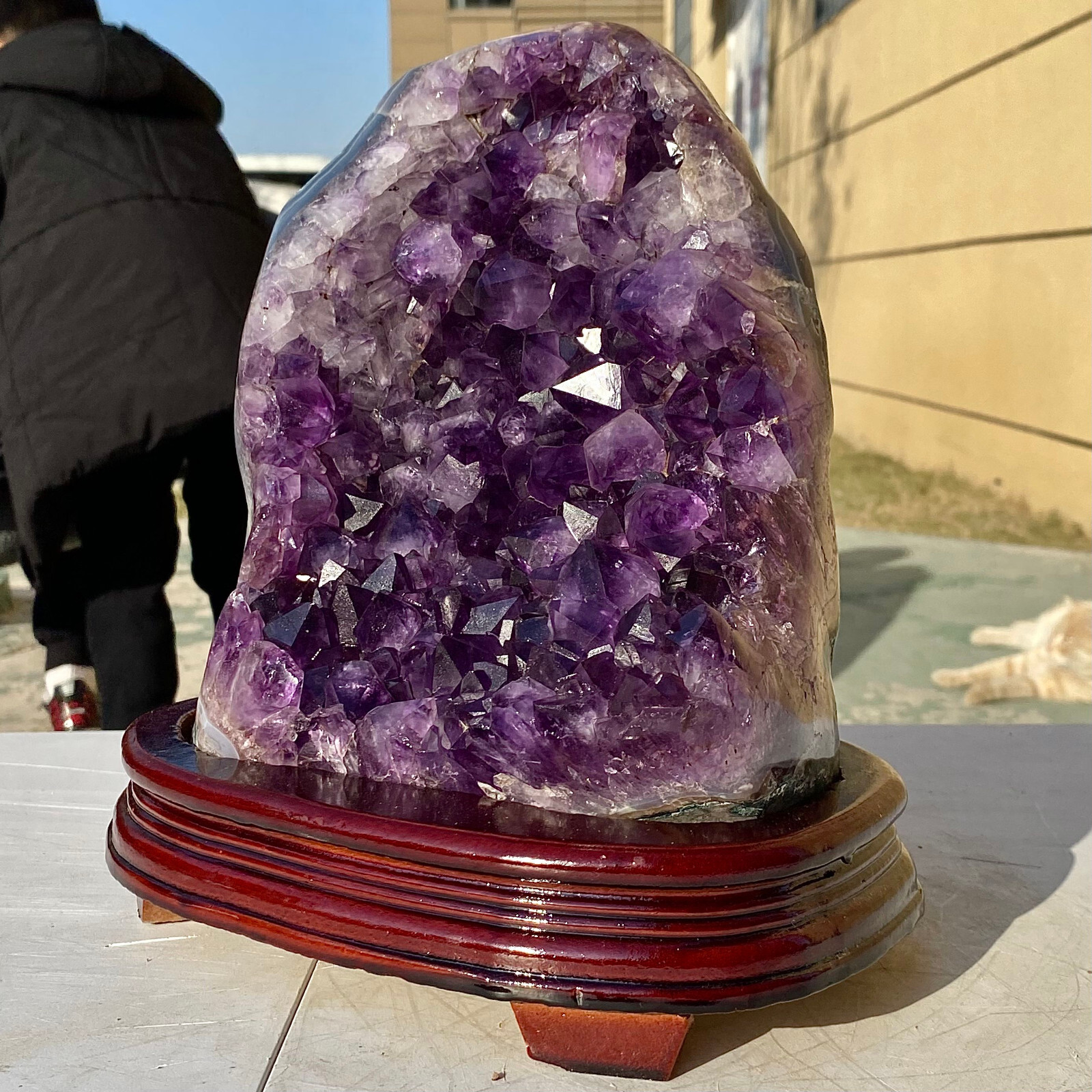 13.09LB Natural Brazilian Amethyst Crystal Cave Stone Cluster Quartz Geode Heal