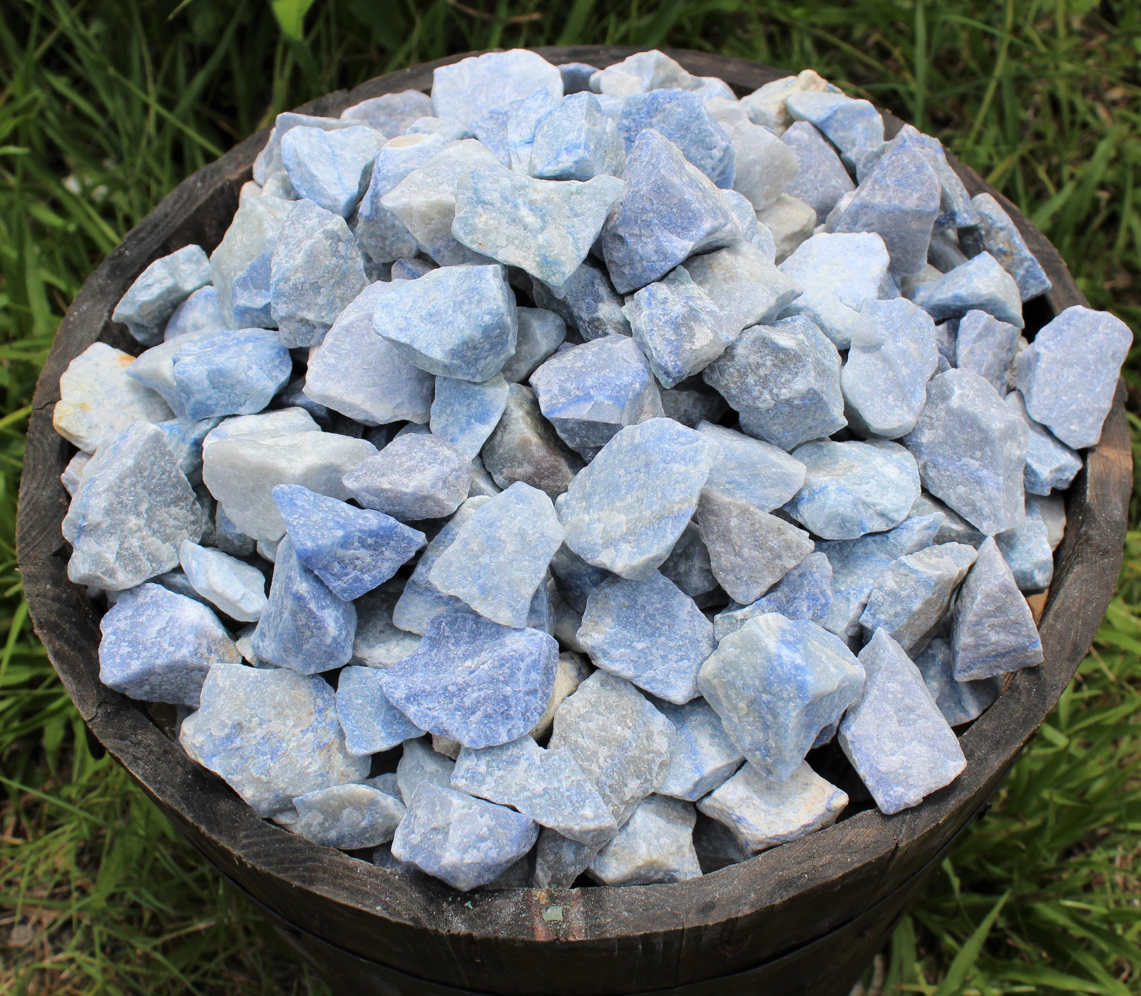 1/4 lb Bulk Lot Natural Blue Quartz Rough Crystal Gemstone Raw Tumbler Rock 4 oz