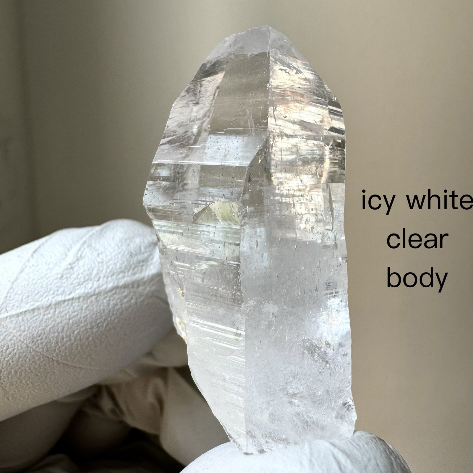 Ganesh Himalayan Quartz Nepal High Clarity Dense Akashic Lemurian Lines Crystal
